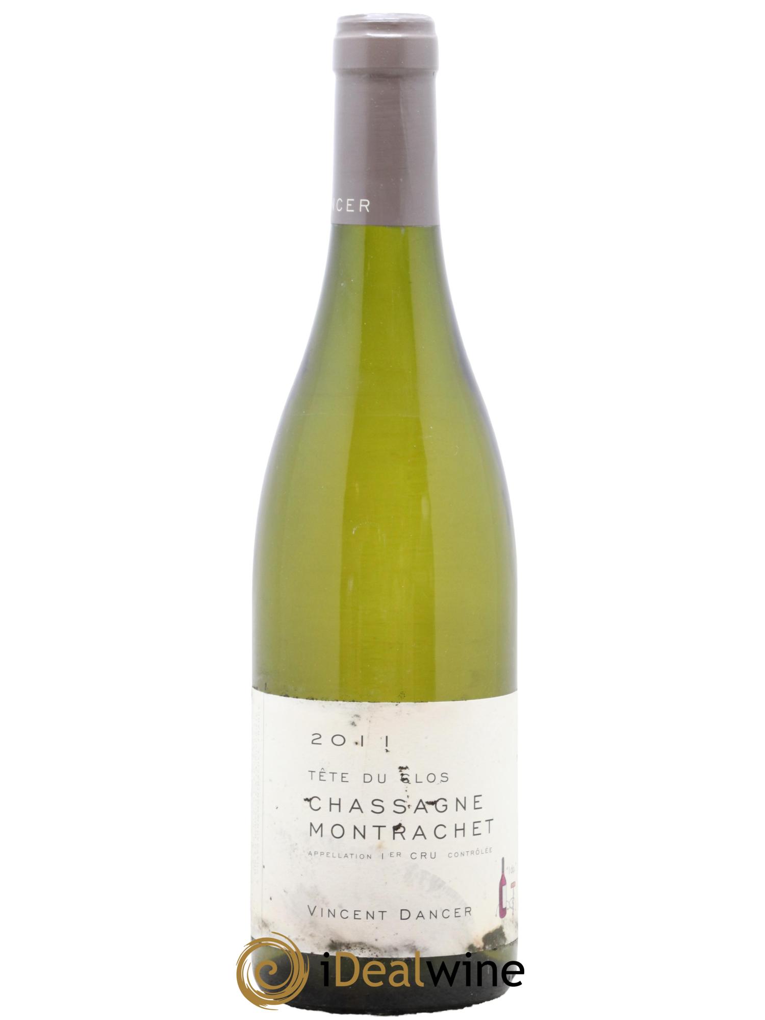 Chassagne-Montrachet 1er Cru (Morgeot) Tête du Clos Vincent Dancer  2011 - Posten von 1 Flasche - 0