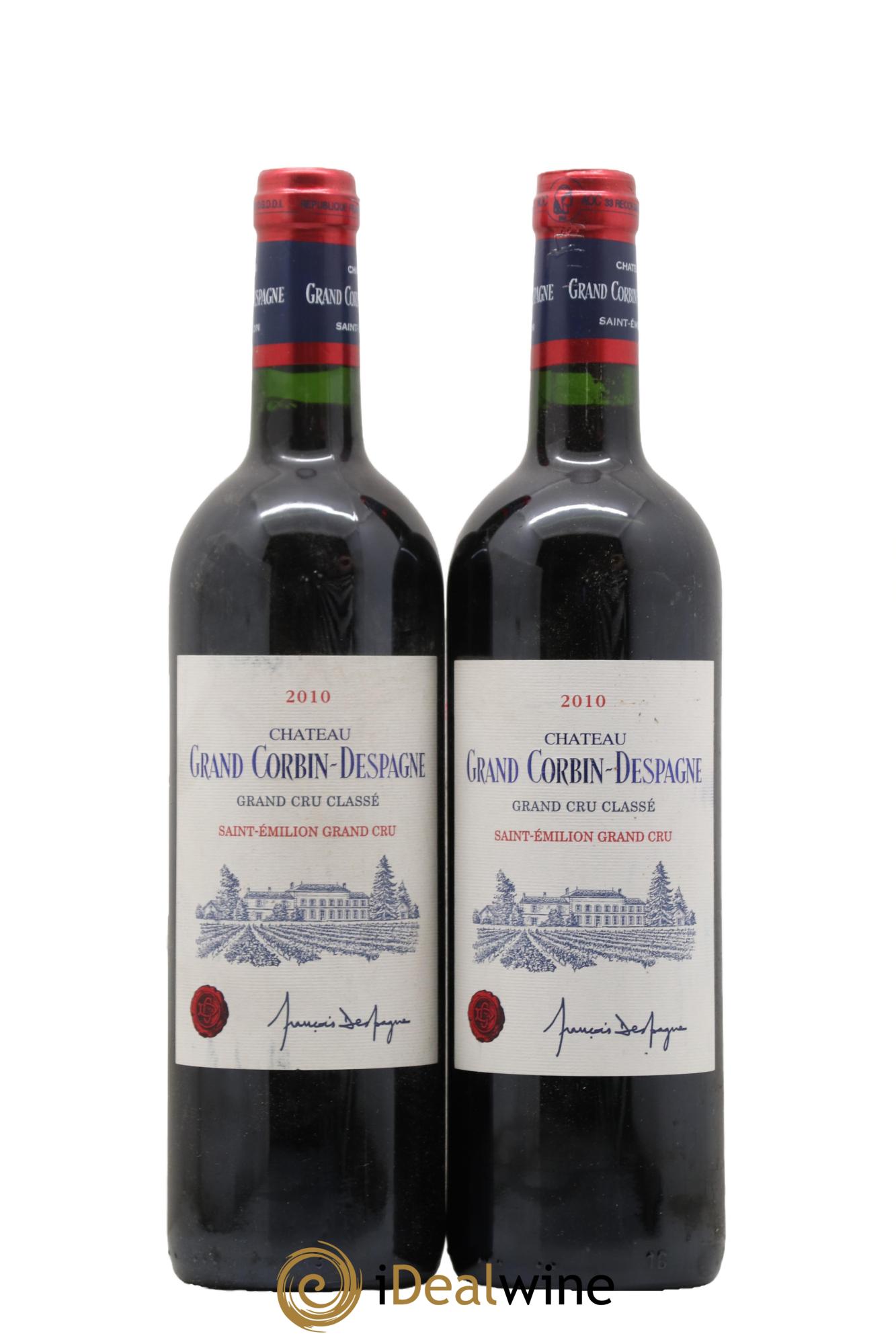 Château Grand Corbin Despagne Grand Cru Classé 2010 - Posten von 2 Flaschen - 0