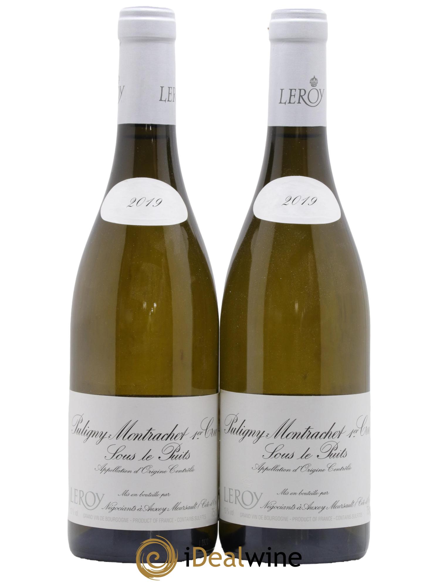 Puligny-Montrachet 1er Cru Sous le Puits Leroy SA 2019 - Posten von 2 Flaschen - 0