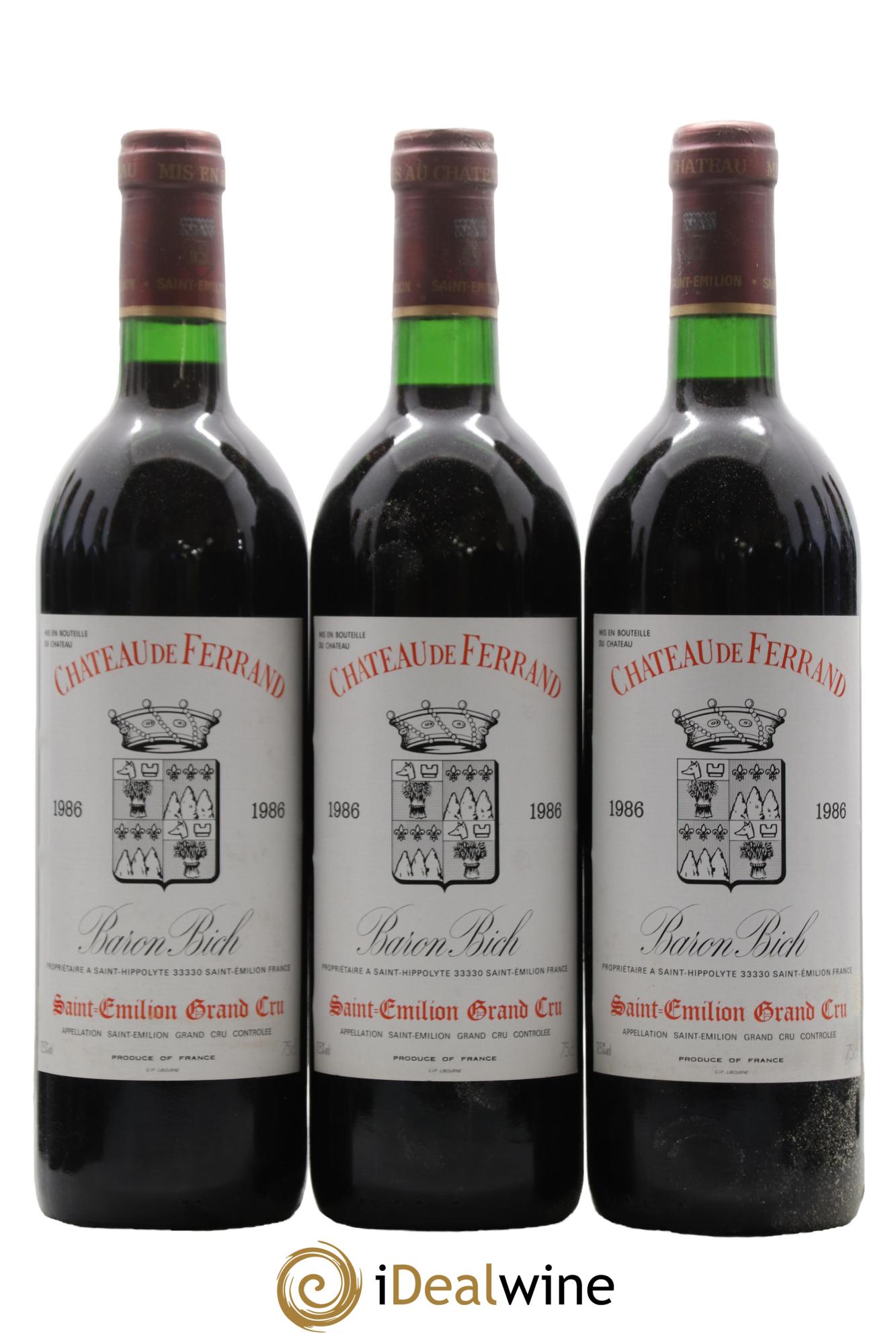 Château Ferrand 1986 - Lot of 12 bottles - 1