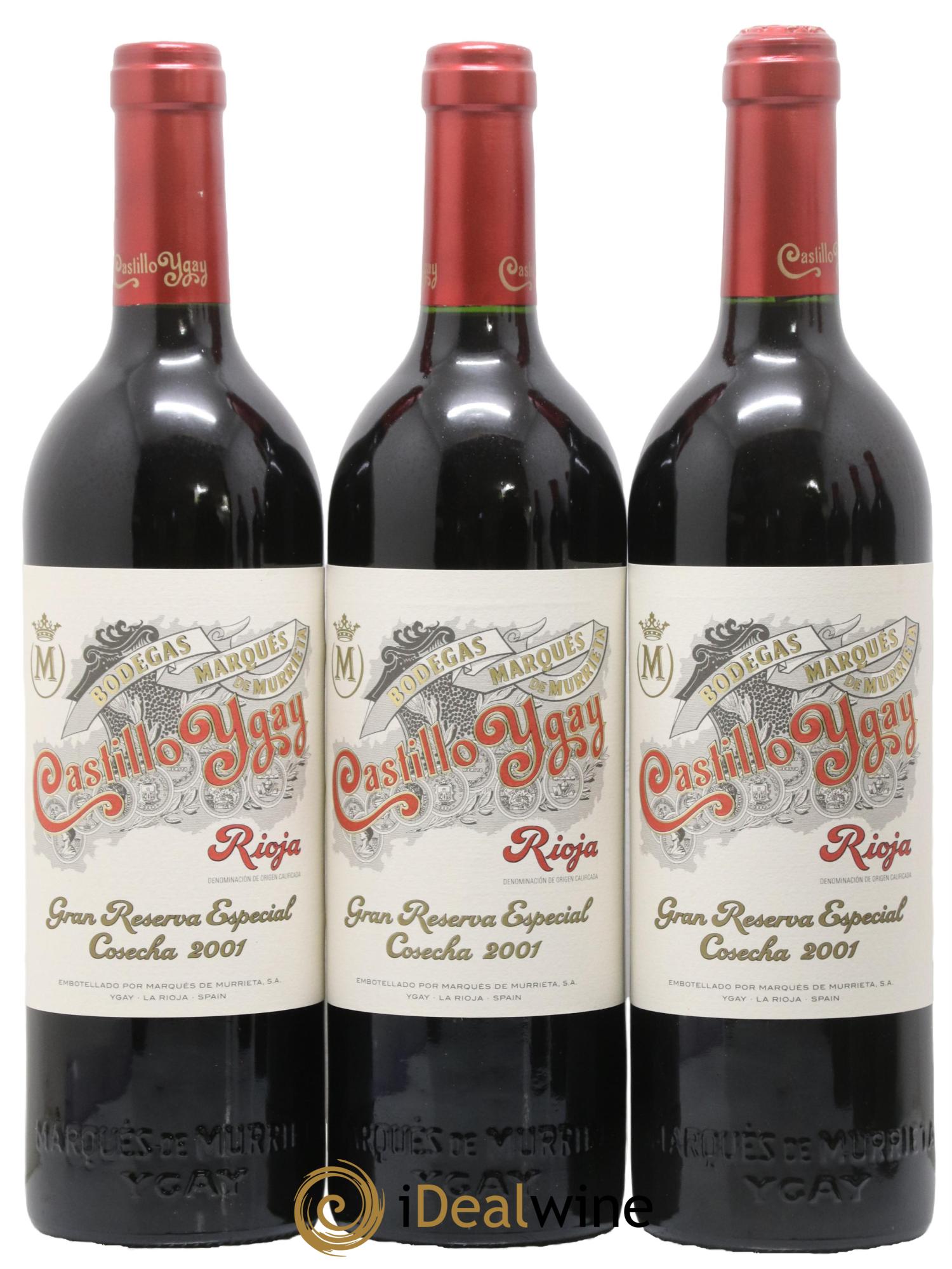 Rioja DOCA Castillo Ygay Gran Reserva Especial Marqués de Murrieta 2001 - Lotto di 6 bottiglie - 1