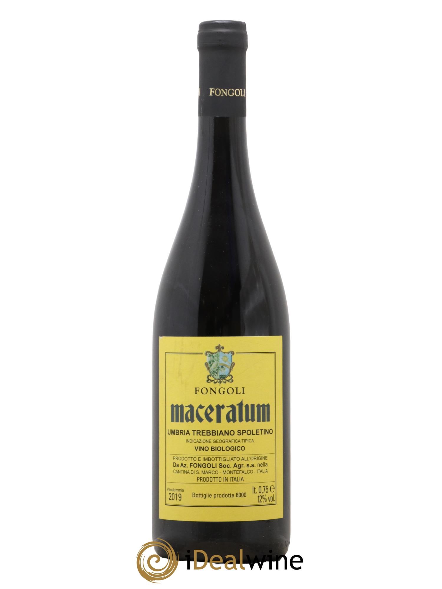 Italie Umbria Trebbiano Spoletino Maceratum Fongoli 2019 - Lot of 1 bottle - 0