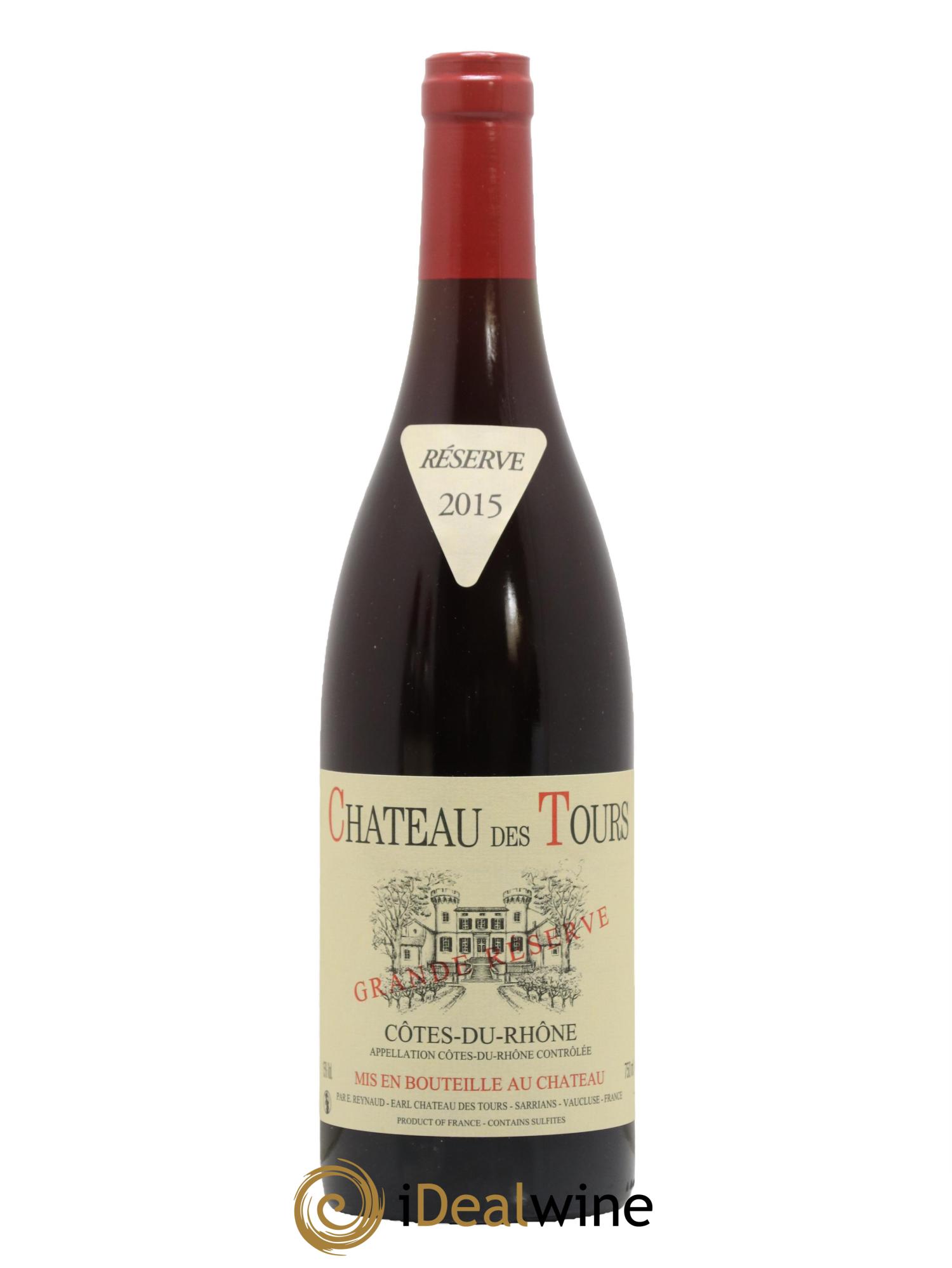 Côtes du Rhône Château des Tours Grande Réserve Emmanuel Reynaud 2015 - Lot de 1 bouteille - 0