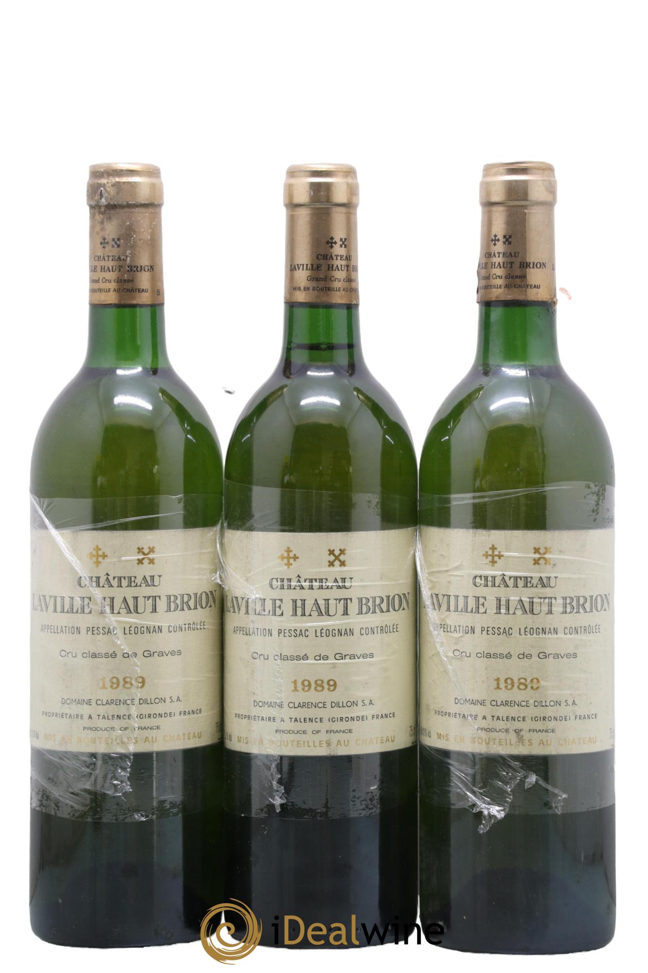 Château Laville Haut-Brion Cru Classé de Graves 1989 - Lotto di 3 bottiglie - 0