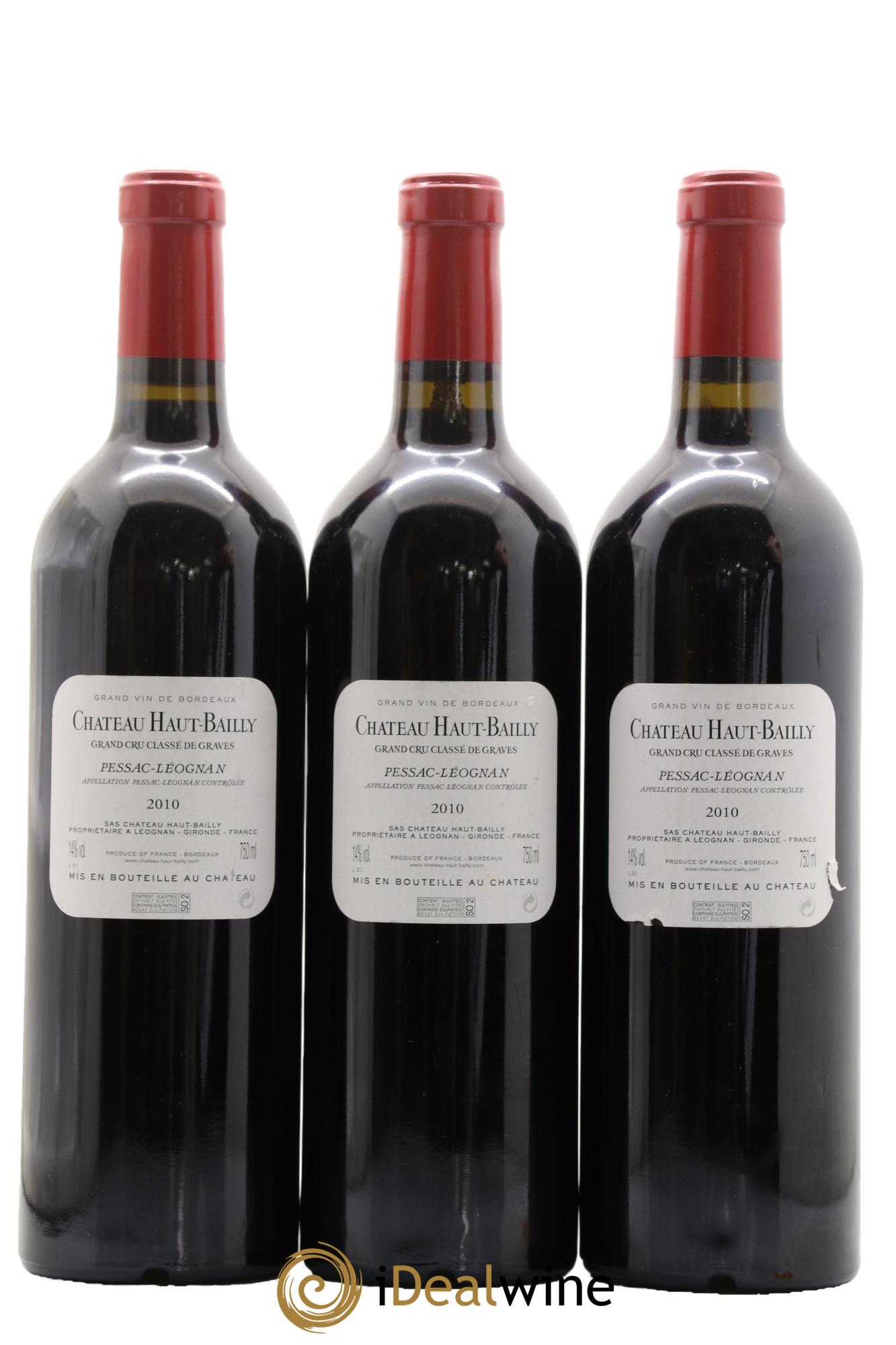 Château Haut-Bailly Cru Classé de Graves 2010 - Posten von 3 Flaschen - 1