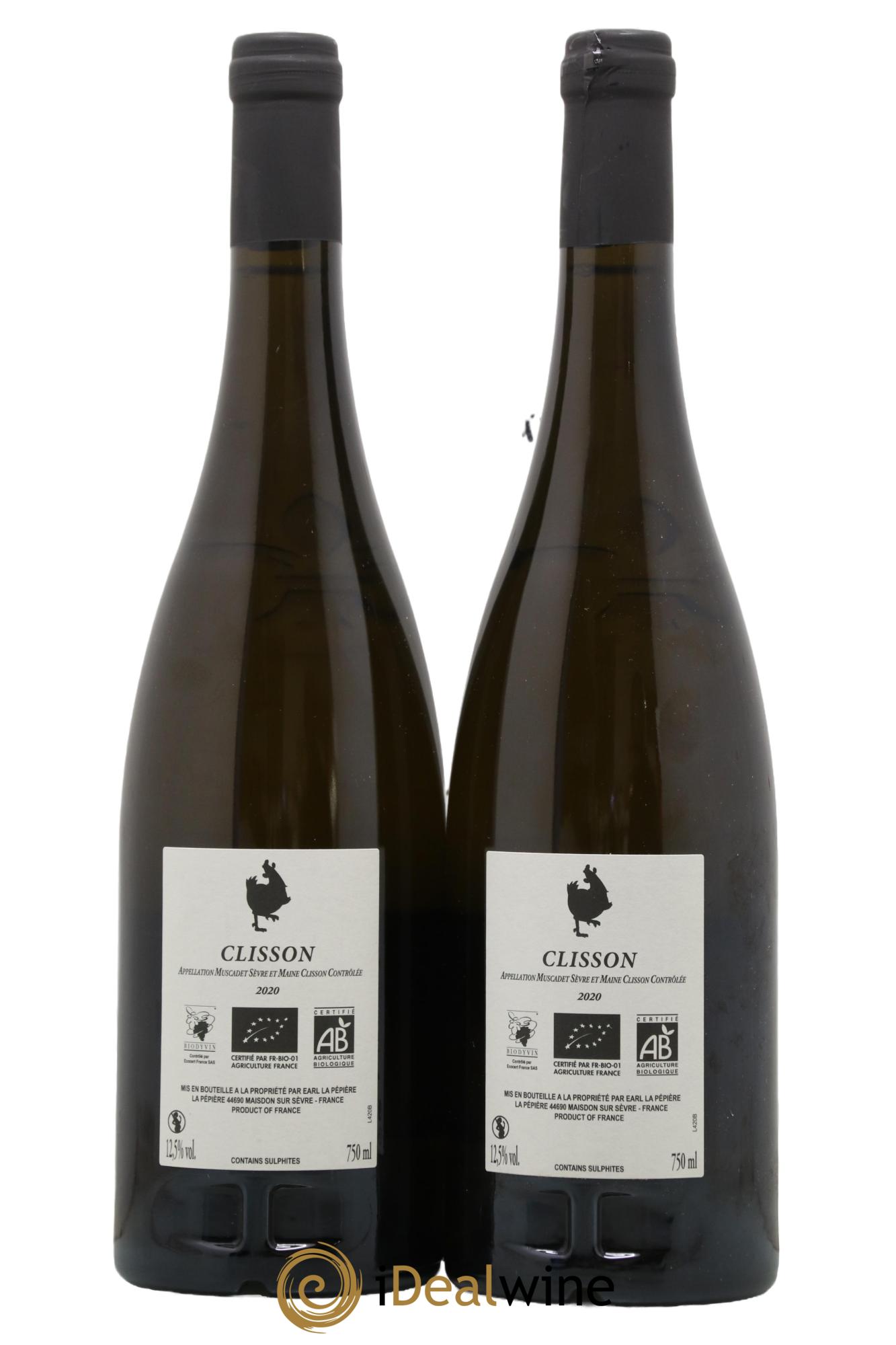 Muscadet-Sèvre-et-Maine Clisson Domaine de la Pépière 2020 - Lot de 2 bouteilles - 1