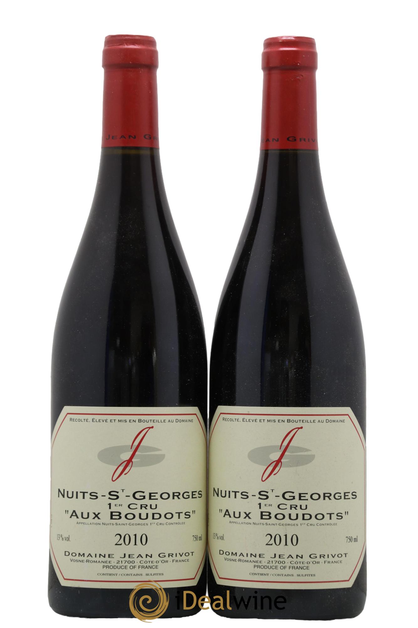 Nuits Saint-Georges 1er Cru Aux Boudots Jean Grivot 2010 - Lot of 2 bottles - 0