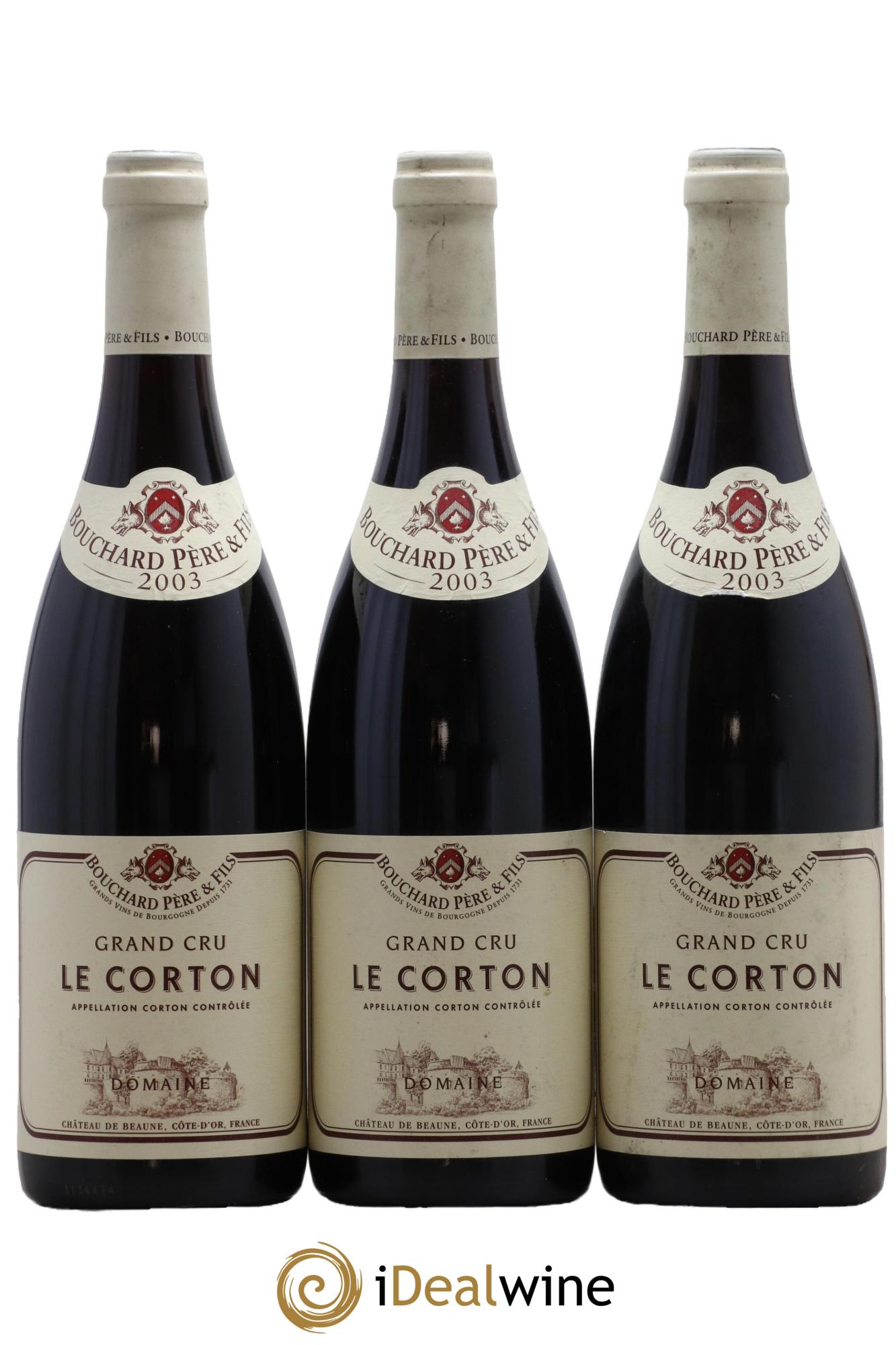 Corton Le Corton Bouchard Père & Fils 2003 - Lotto di 3 bottiglie - 0