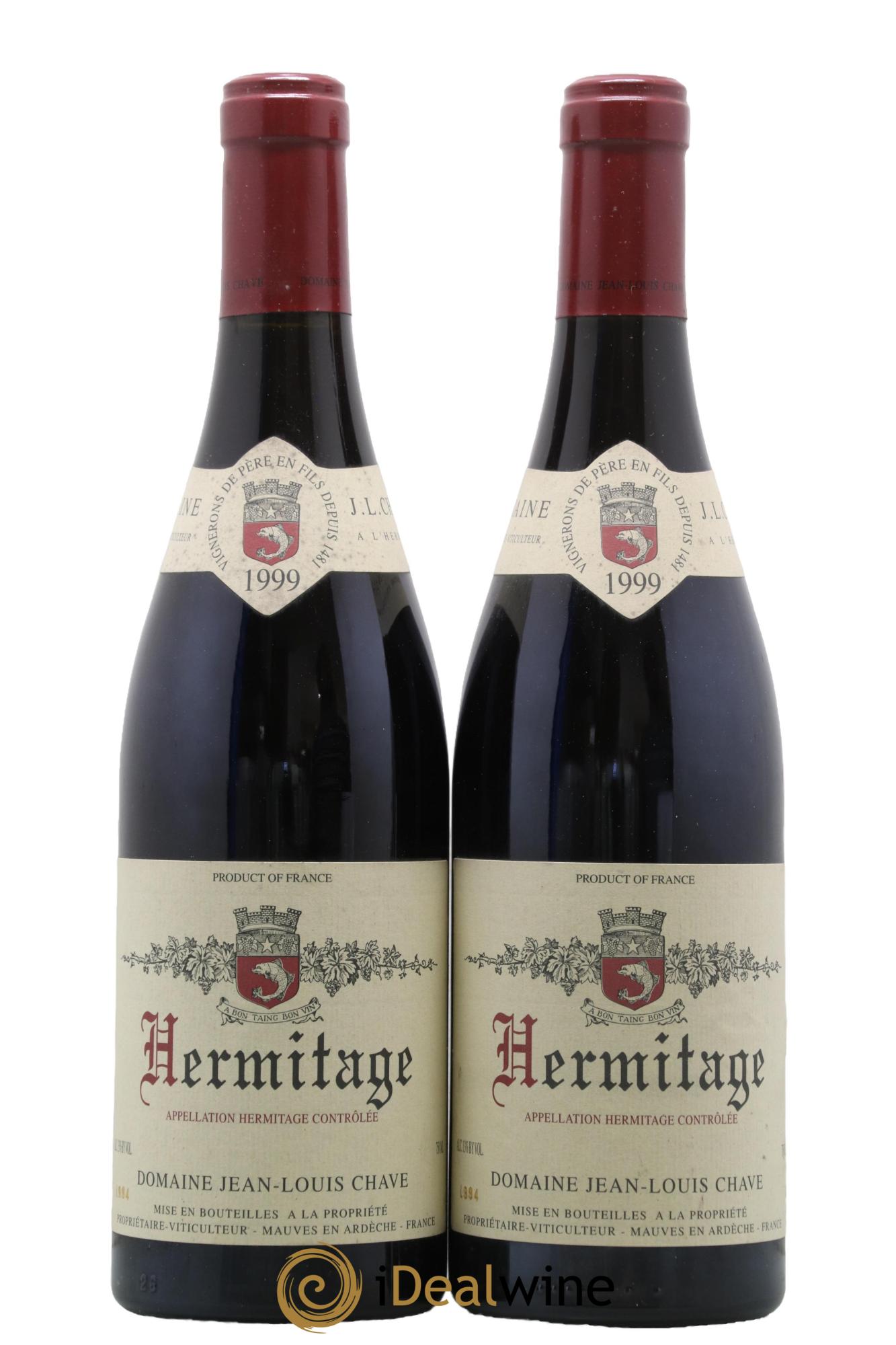 Hermitage Jean-Louis Chave 1999 - Lot de 2 bouteilles - 0