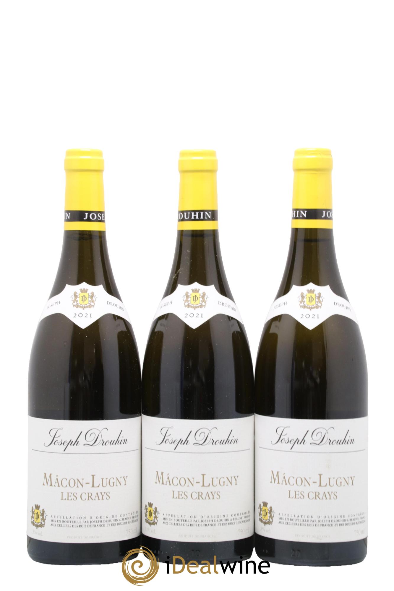 Mâcon-Lugny Les Crays Joseph Drouhin 2021 - Lot de 3 bouteilles - 0