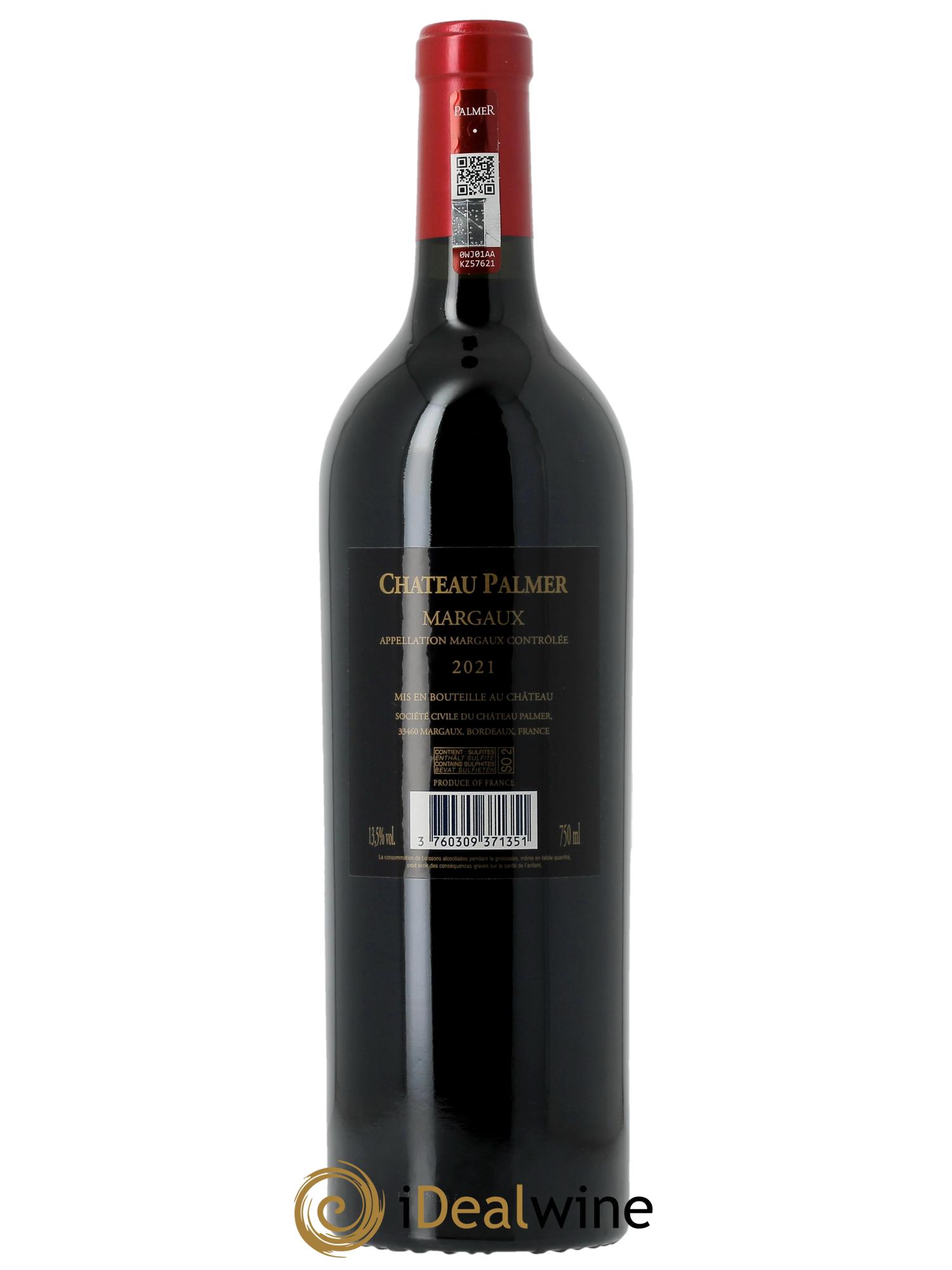 Château Palmer 3ème Grand Cru Classé (CBO à partir de 3 bts) 2021 - Lot de 1 bouteille - 1