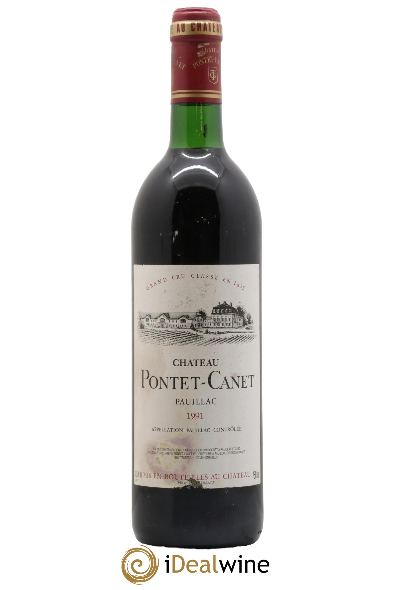 Château Pontet Canet 5ème Grand Cru Classé 1991 - Posten von 1 Flasche - 0