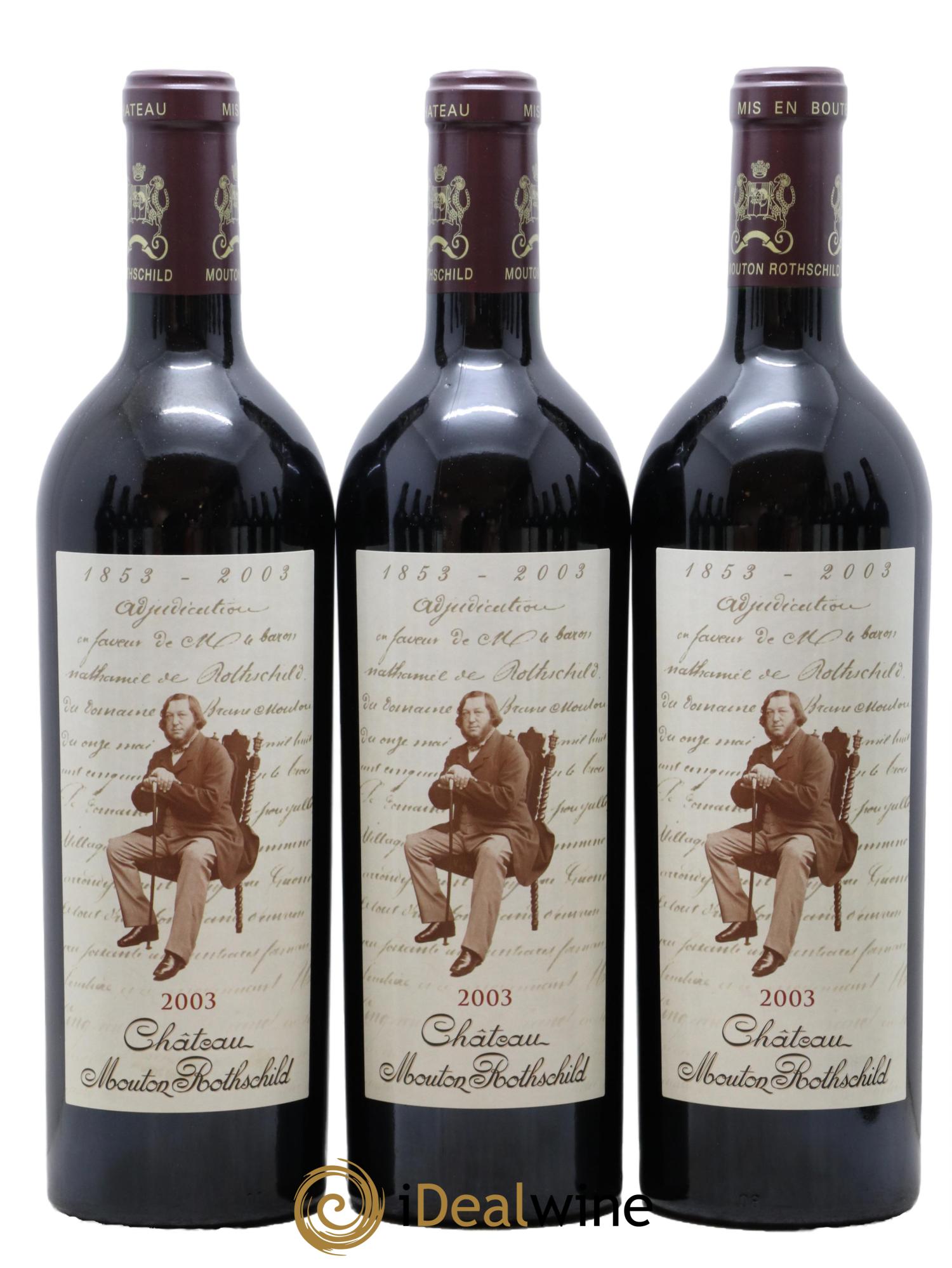 Château Mouton Rothschild 1er Grand Cru Classé  2003 - Lotto di 12 bottiglie - 1