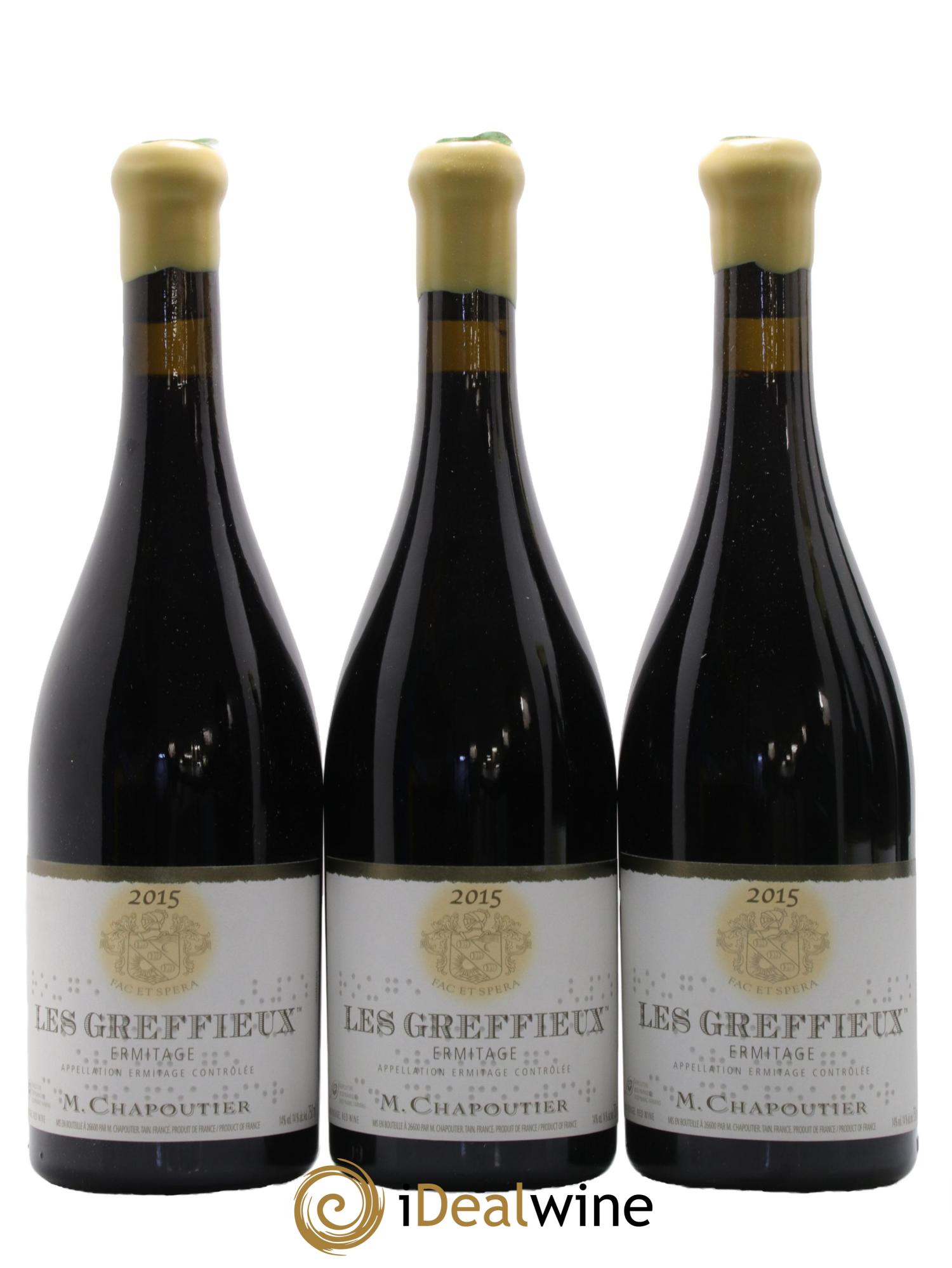 Hermitage Ermitage Les Greffieux Chapoutier 2015 - Lotto di 6 bottiglie - 1