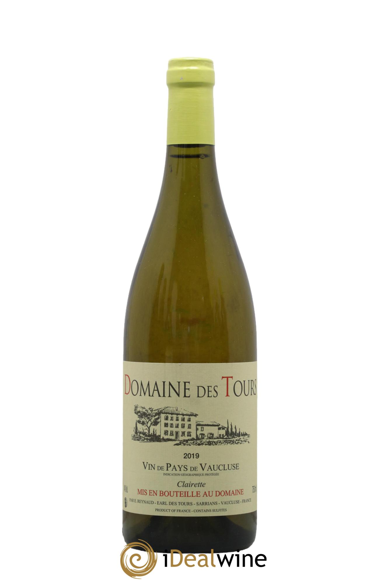 IGP Vaucluse (Vin de Pays de Vaucluse) Domaine des Tours Clairette Emmanuel Reynaud 2019 - Lotto di 1 bottiglia - 0