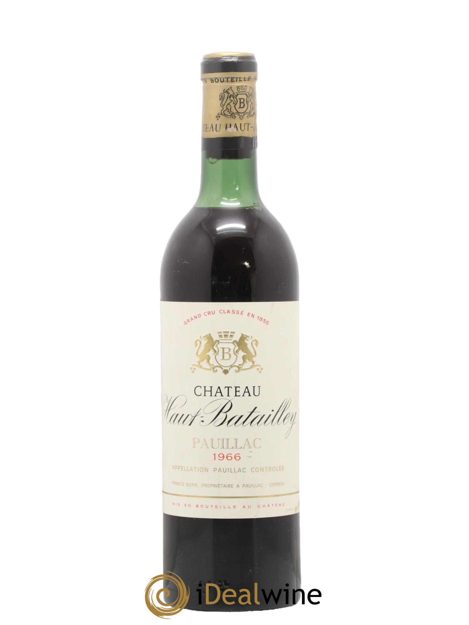 Château Haut Batailley 5ème Grand Cru Classé 1966 - Lot de 1 bouteille - 0