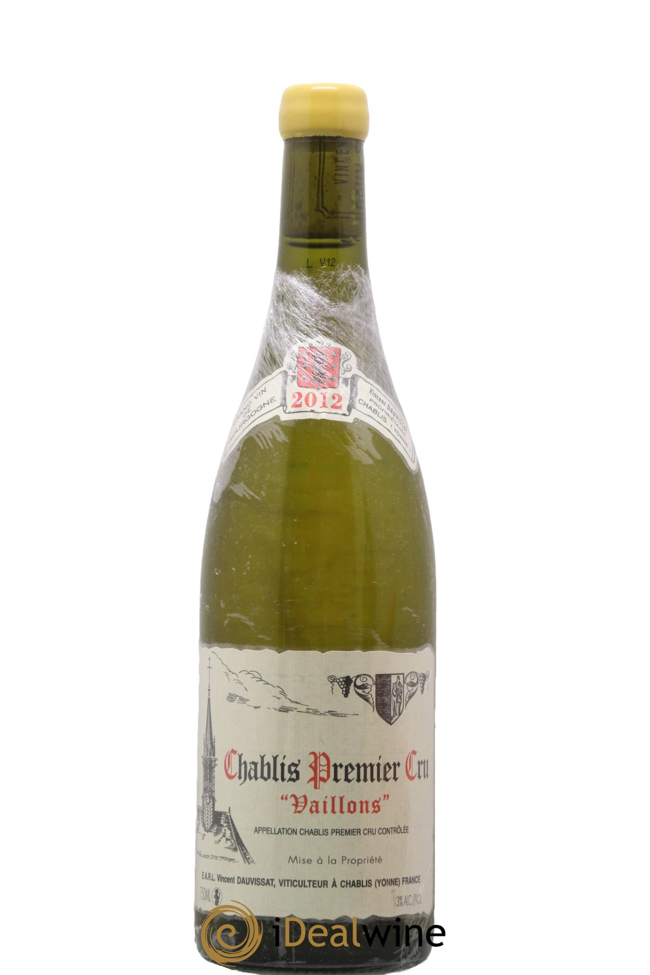 Chablis 1er Cru Vaillons Vincent Dauvissat (Domaine) 2012 - Lot de 1 bouteille - 0