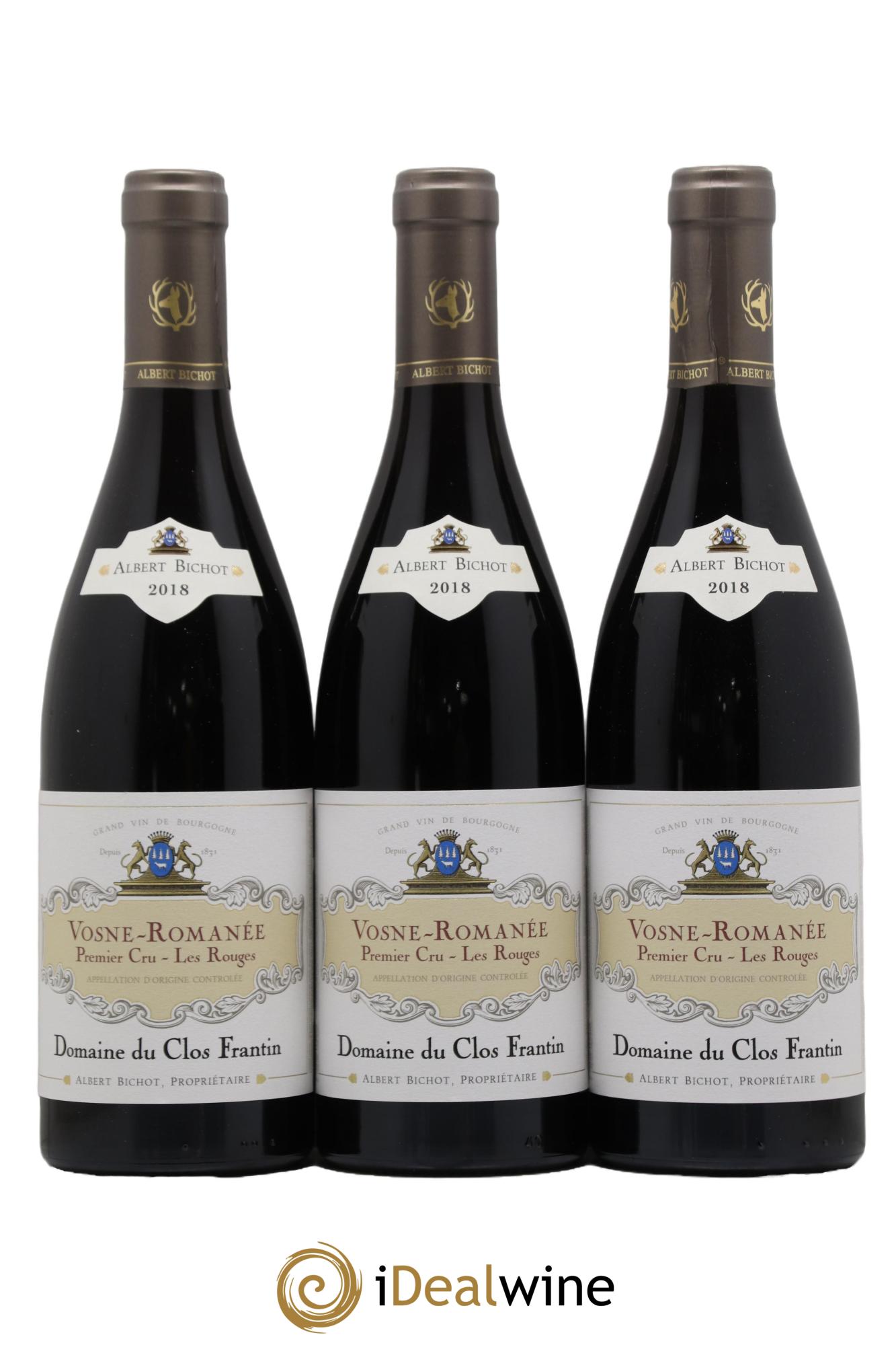 Vosne-Romanée 1er Cru Les Rouges Clos Frantin - Albert Bichot  2018 - Lot of 6 bottles - 1