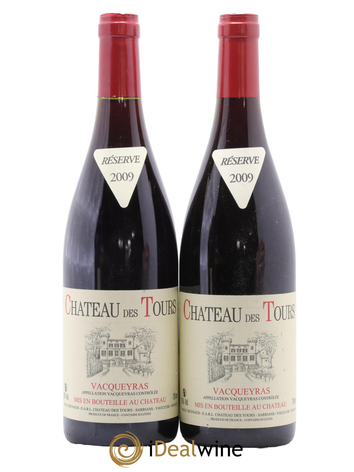 Vacqueyras Château des Tours Emmanuel Reynaud 2009 - Lotto di 2 bottiglie - 0