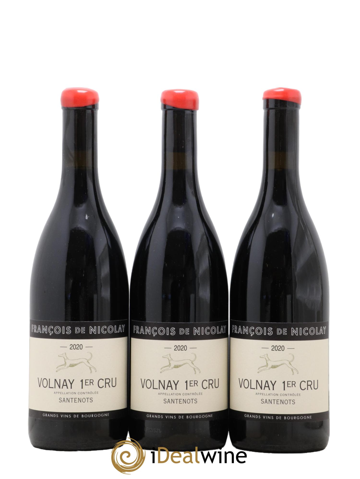 Volnay 1er Cru Santenots François de Nicolay 2020 - Lot de 3 bouteilles - 0