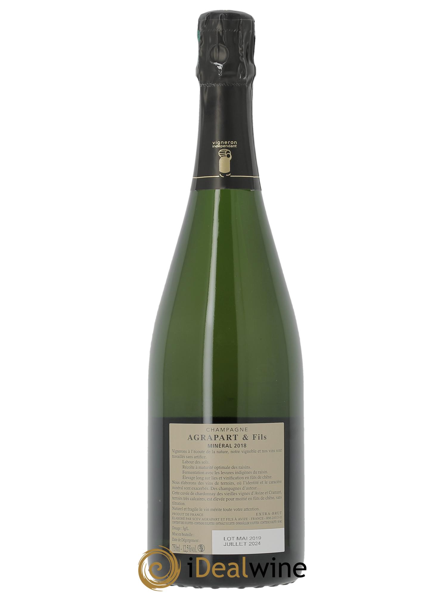 Minéral Extra-Brut Blanc de blancs Agrapart & Fils 2018 - Posten von 1 Flasche - 1