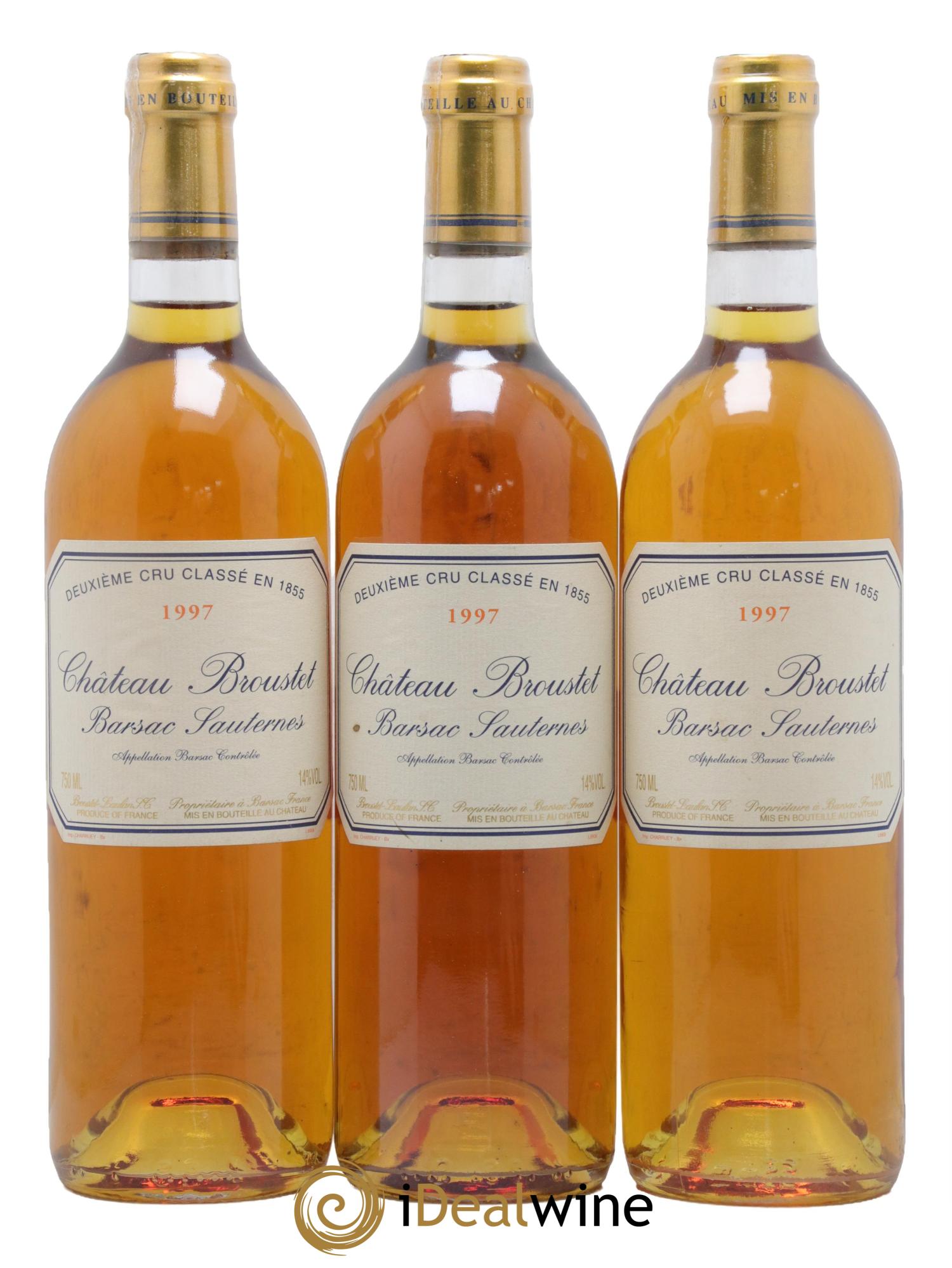 Château Broustet 2ème Grand Cru Classé 1997 - Lot de 3 bouteilles - 0