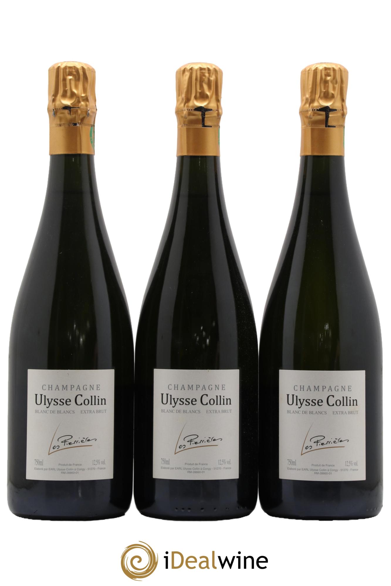 Blancs de Blancs Extra Brut Les Pierrières Ulysse Collin - Posten von 3 Flaschen - 0