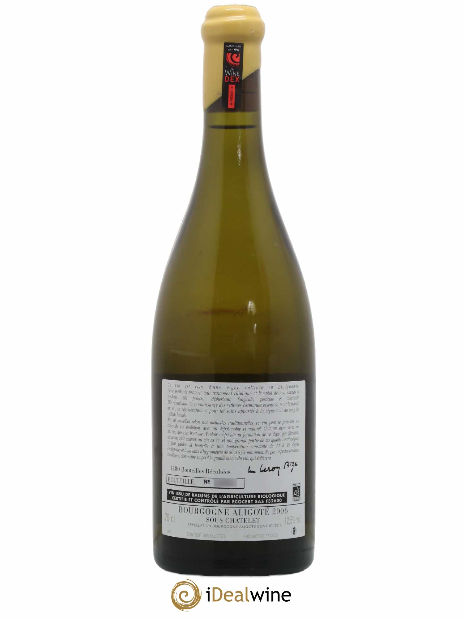 Bourgogne Aligoté Sous Chatelet d'Auvenay (Domaine)  2006 - Posten von 1 Flasche - 1