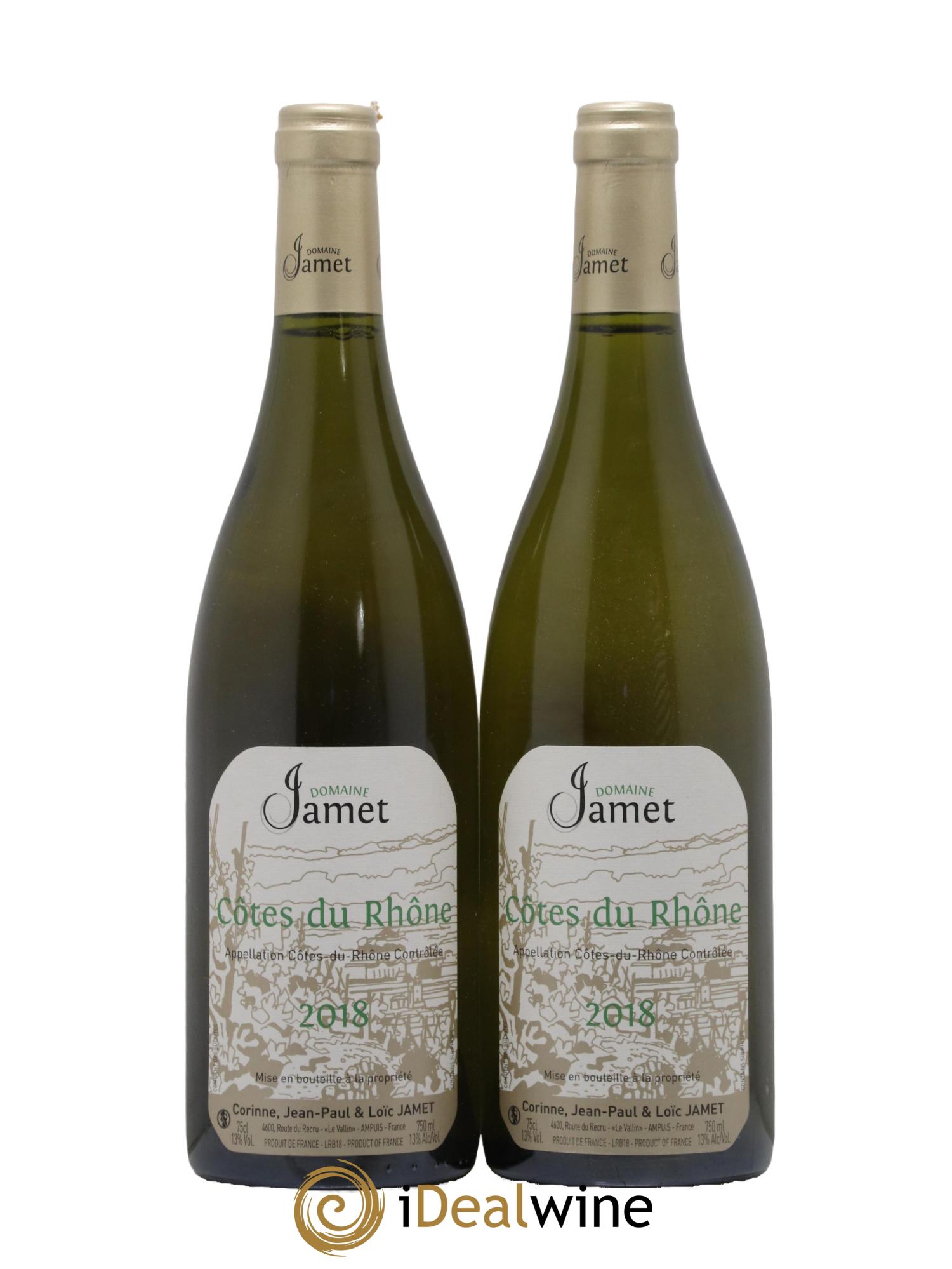 Côtes du Rhône Jamet (Domaine) 2018 - Lot de 2 bouteilles - 0