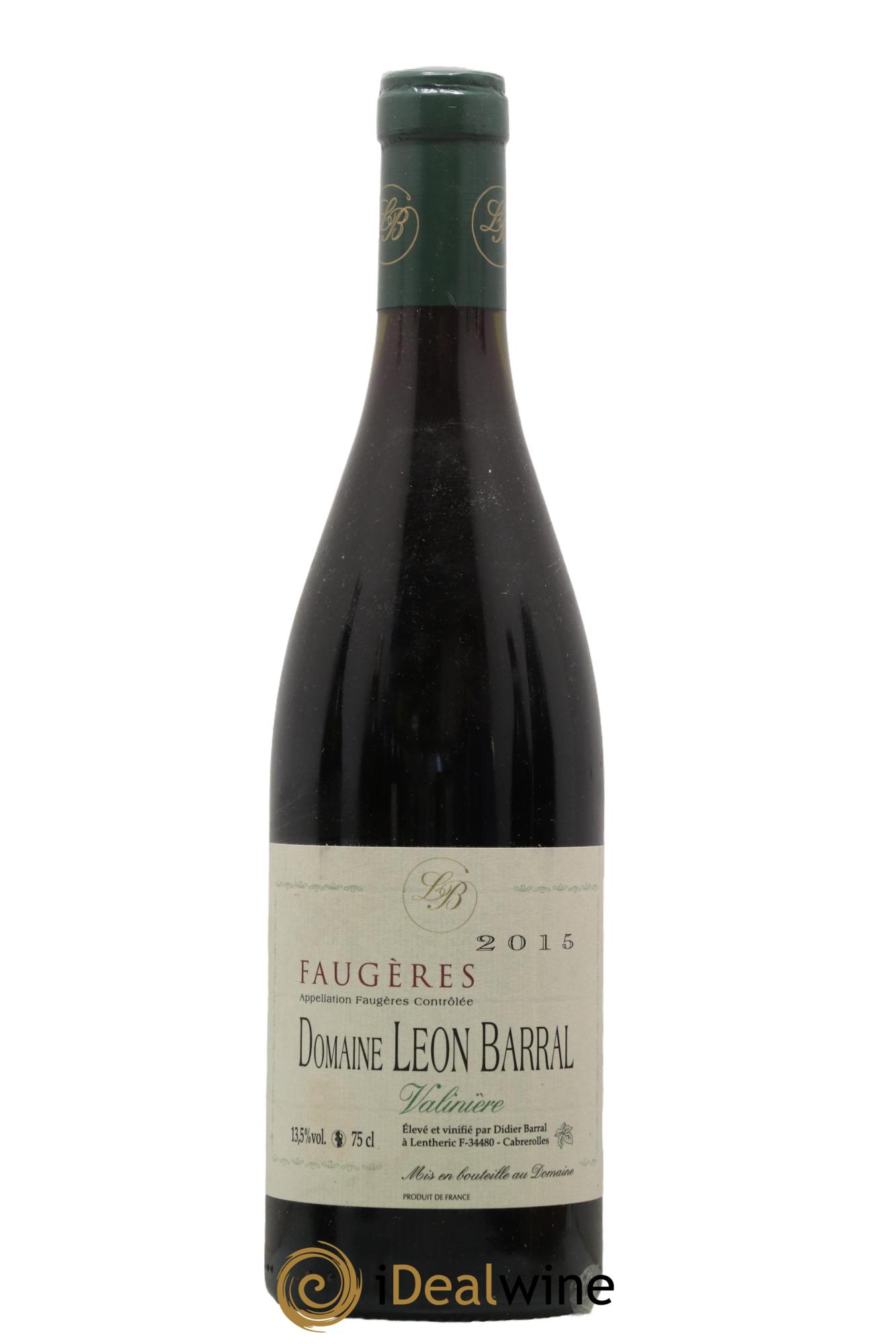 Faugères Valinière Domaine Léon Barral 2015 - Lot de 1 bouteille - 0