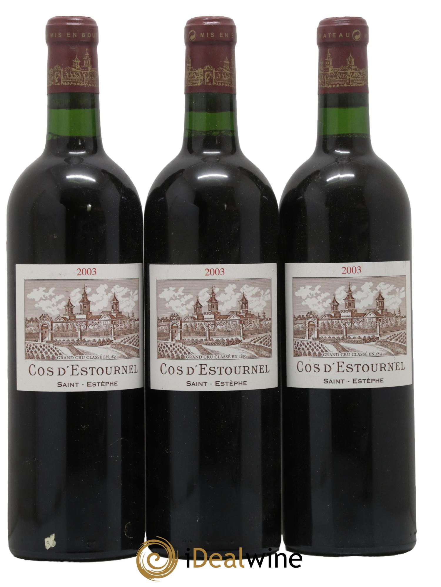 Cos d'Estournel 2ème Grand Cru Classé 2003 - Lot de 3 bouteilles - 0