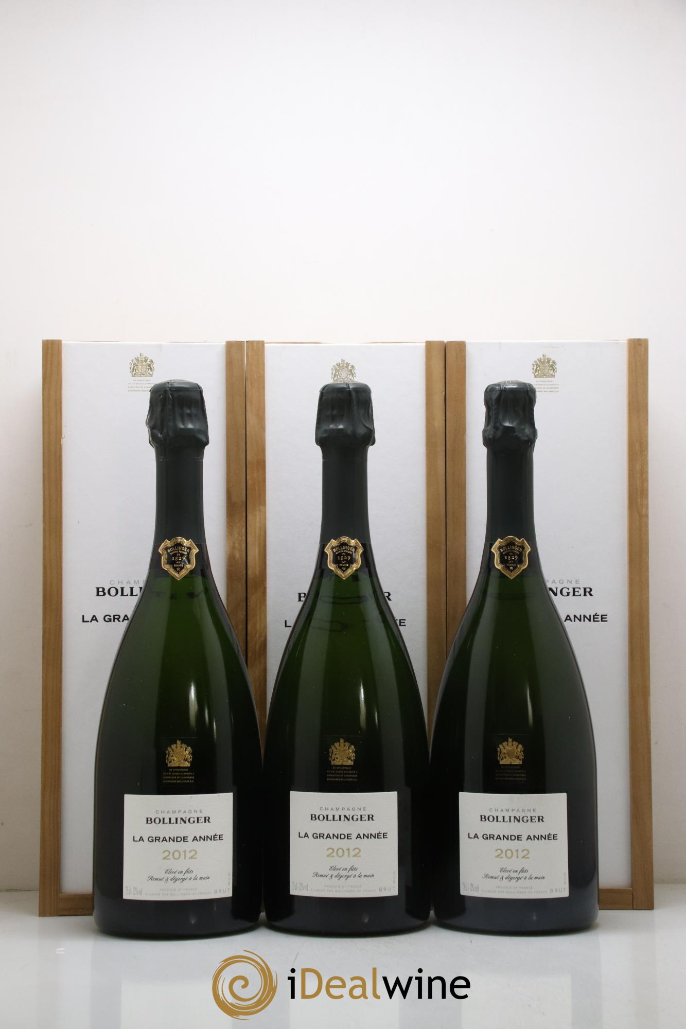 Grande Année Bollinger 2012 - Lot of 3 bottles - 1