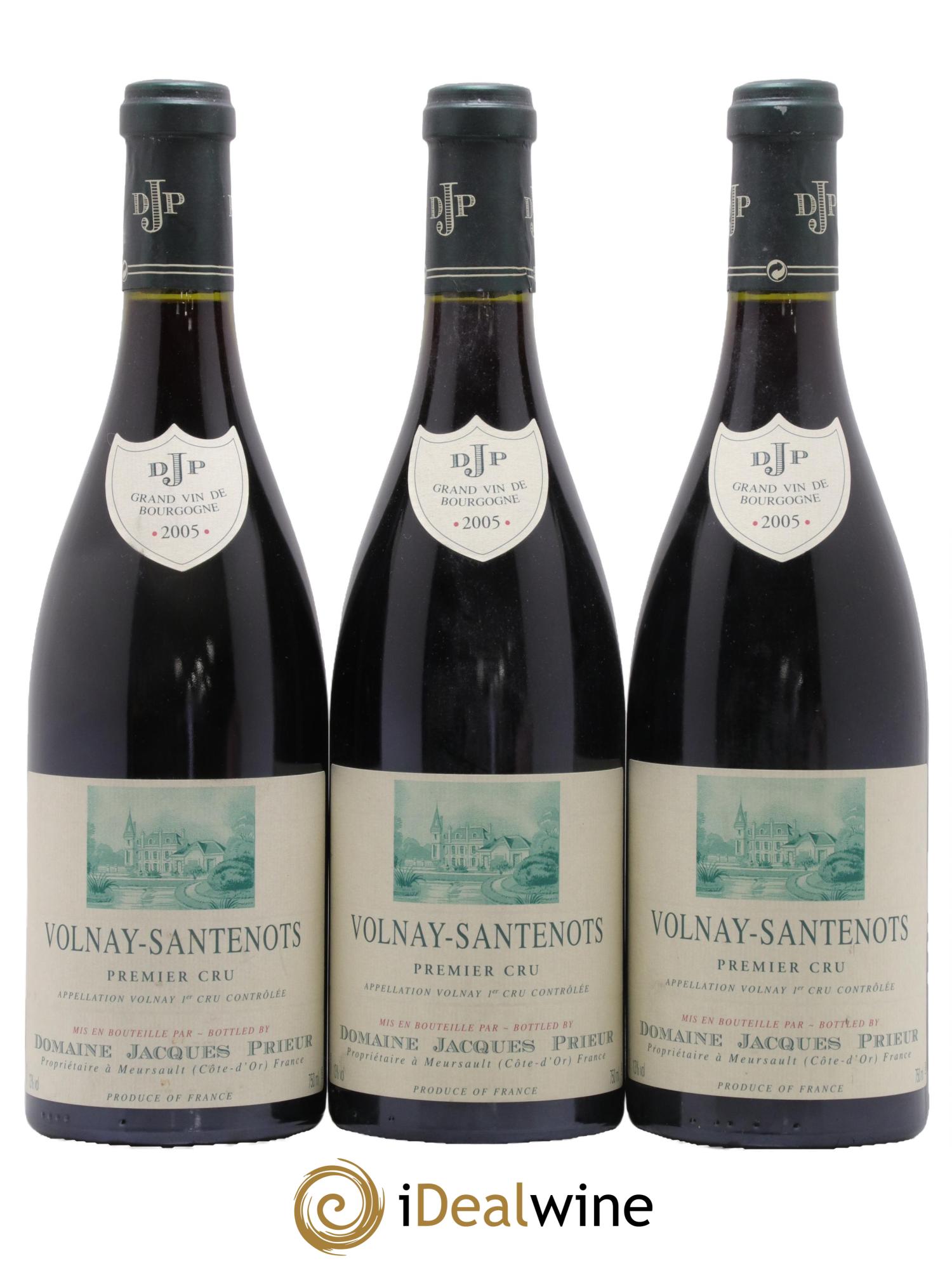 Volnay 1er Cru Santenots Jacques Prieur (Domaine) 2005 - Lot of 3 bottles - 0