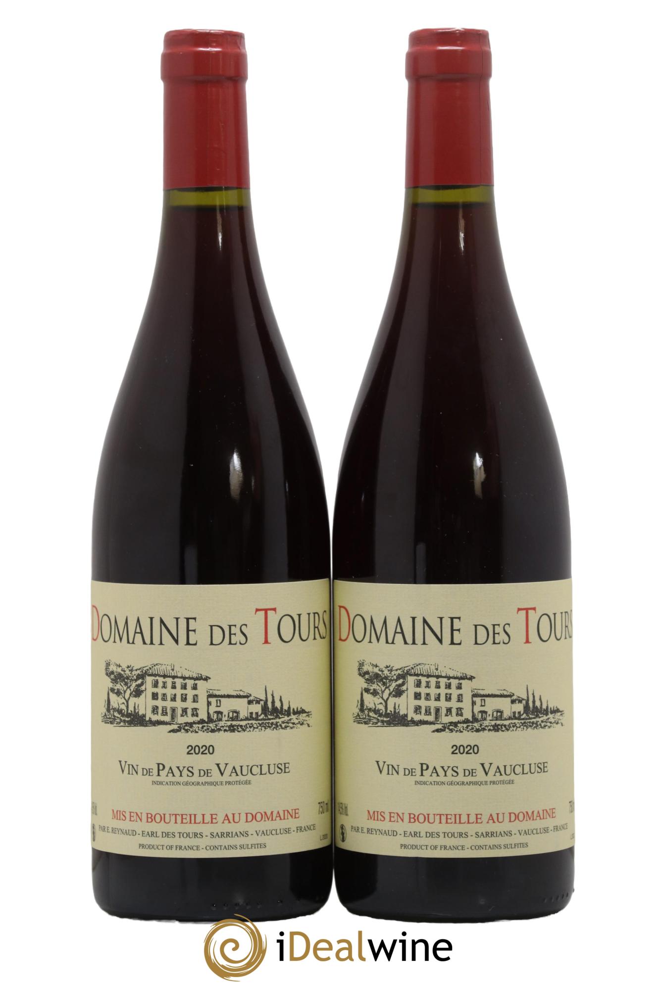 IGP Vaucluse (Vin de Pays de Vaucluse) Domaine des Tours Emmanuel Reynaud 2020 - Lot de 2 bouteilles - 0