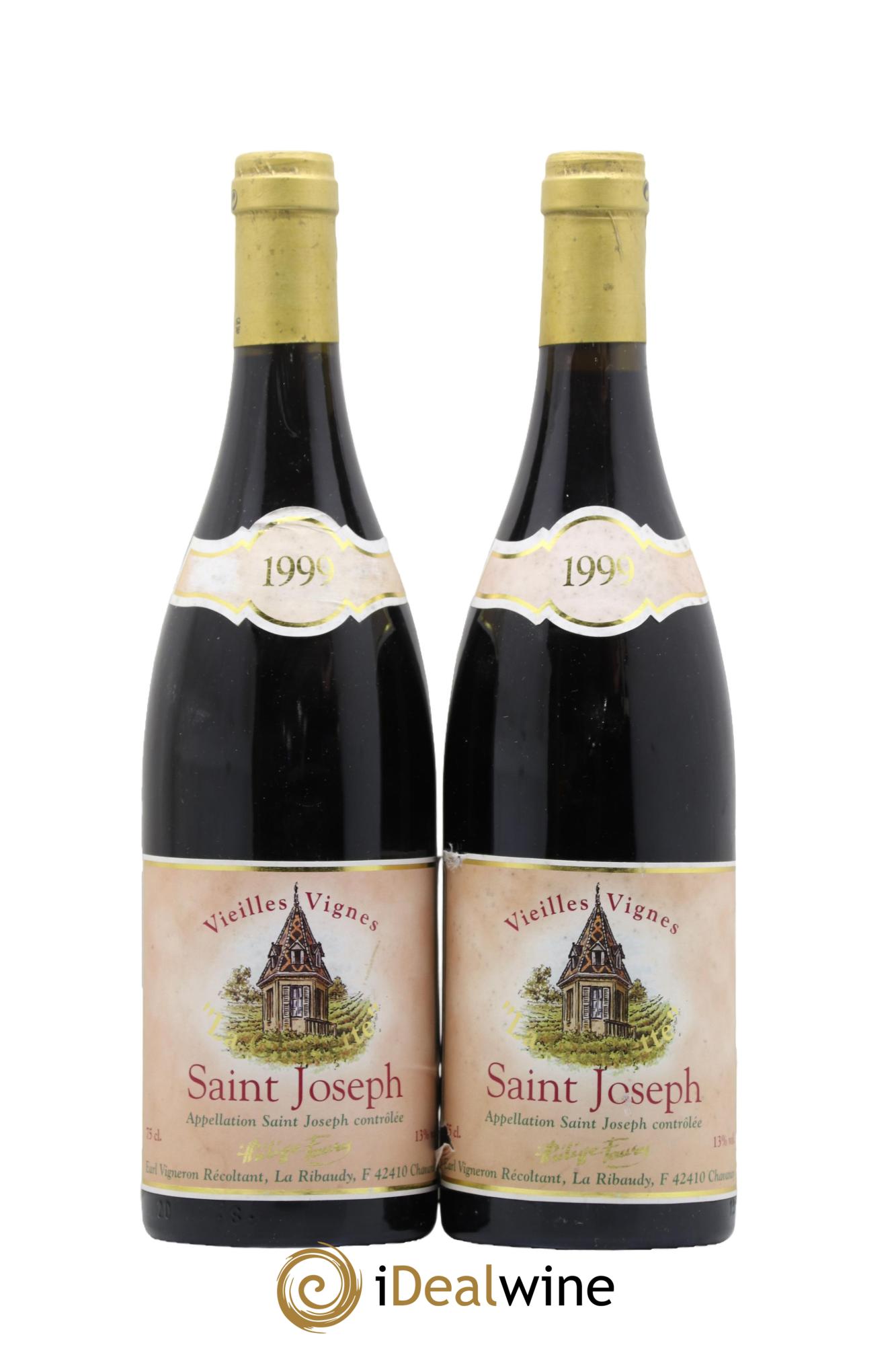 Saint-Joseph La Gloriette  Vieilles Vignes Philippe Faury 1999 - Posten von 2 Flaschen - 0