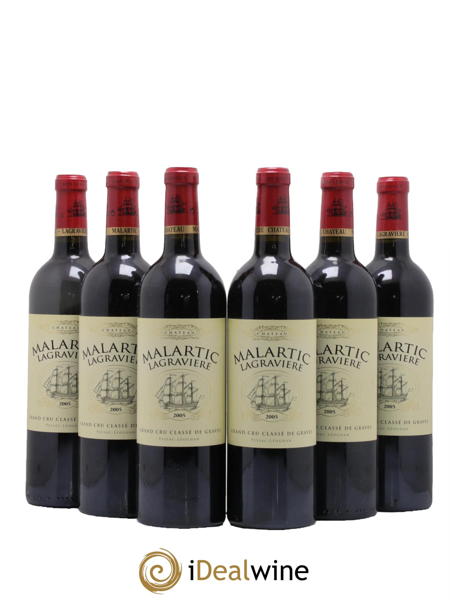 Château Malartic-Lagravière Cru Classé de Graves 2005 - Lotto di 6 bottiglie - 0