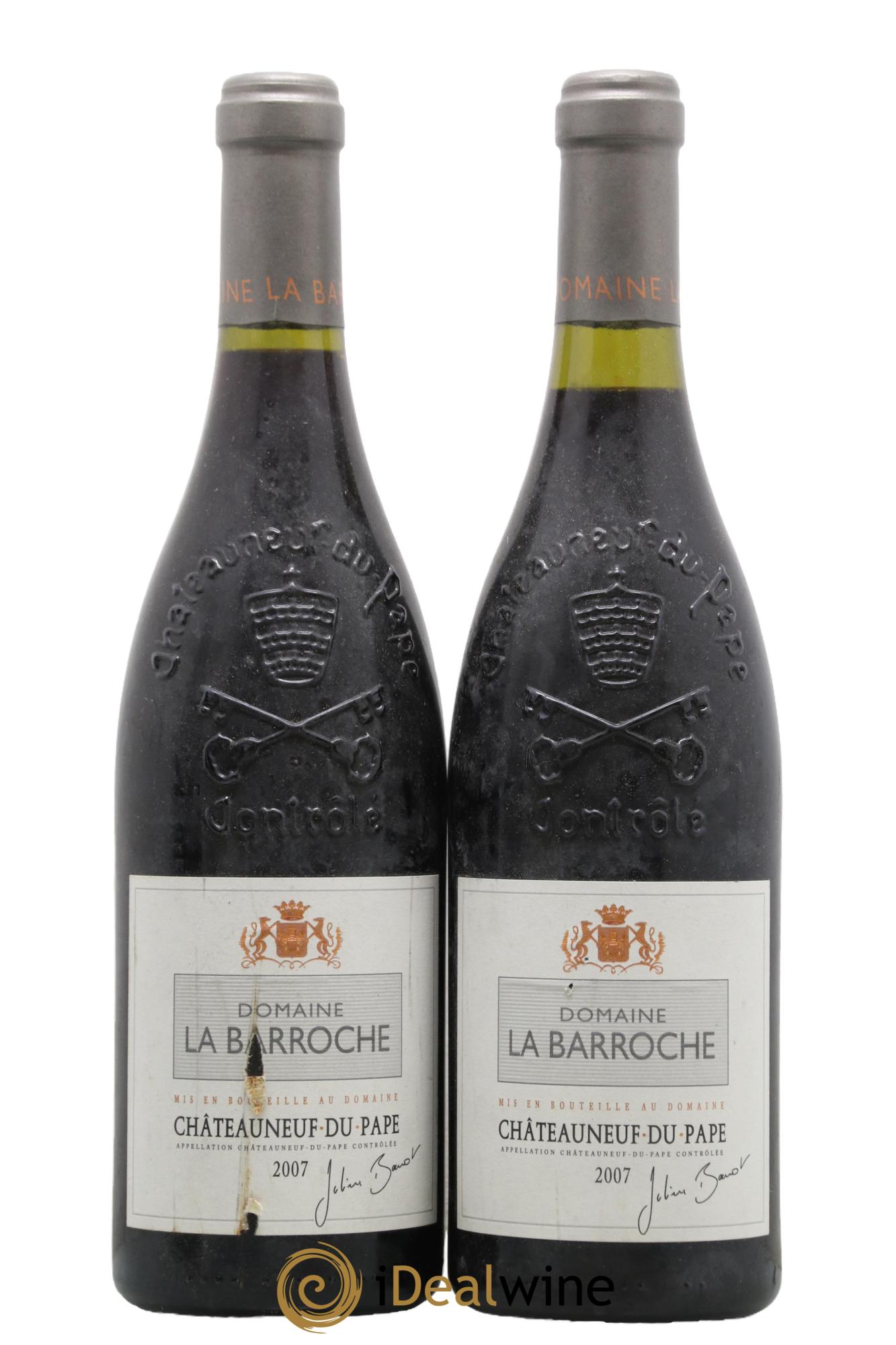 Châteauneuf-du-Pape La Barroche (Domaine de) Julien Barrot 2007 - Posten von 2 Flaschen - 0