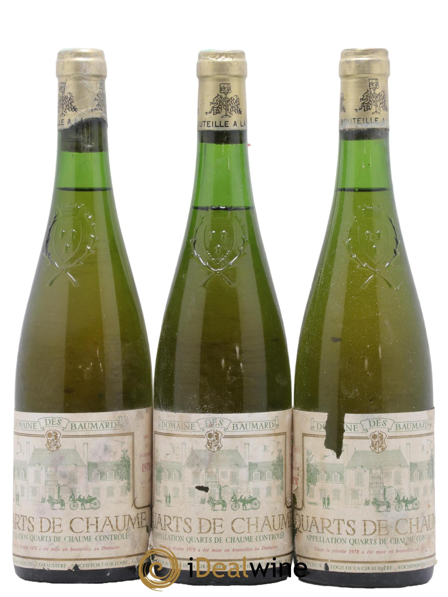 Quarts de Chaume Baumard (Domaine des) 1978 - Lot de 3 bouteilles - 0