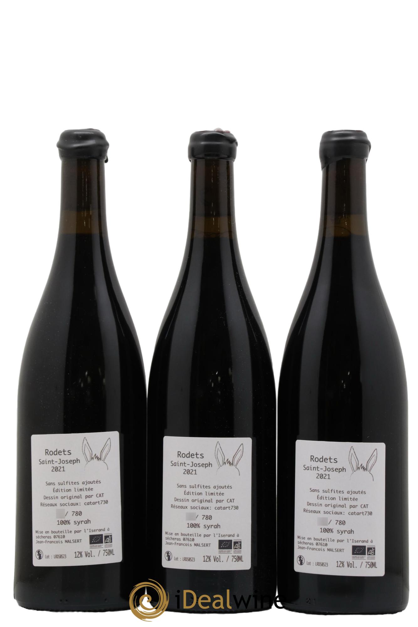 Saint-Joseph Rodets Domaine Malsert 2021 - Posten von 3 Flaschen - 1