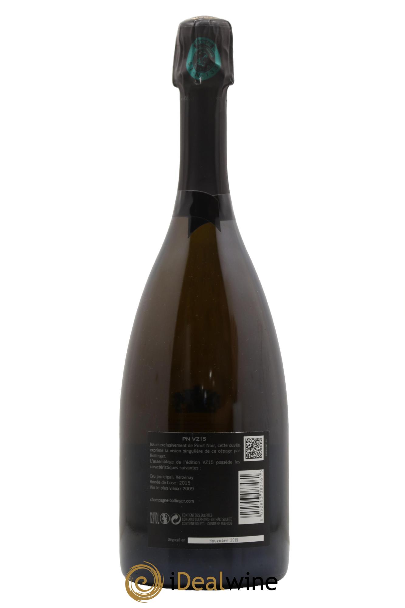 PN VZ15 Blanc de Noirs Bollinger - Lot de 1 bouteille - 1