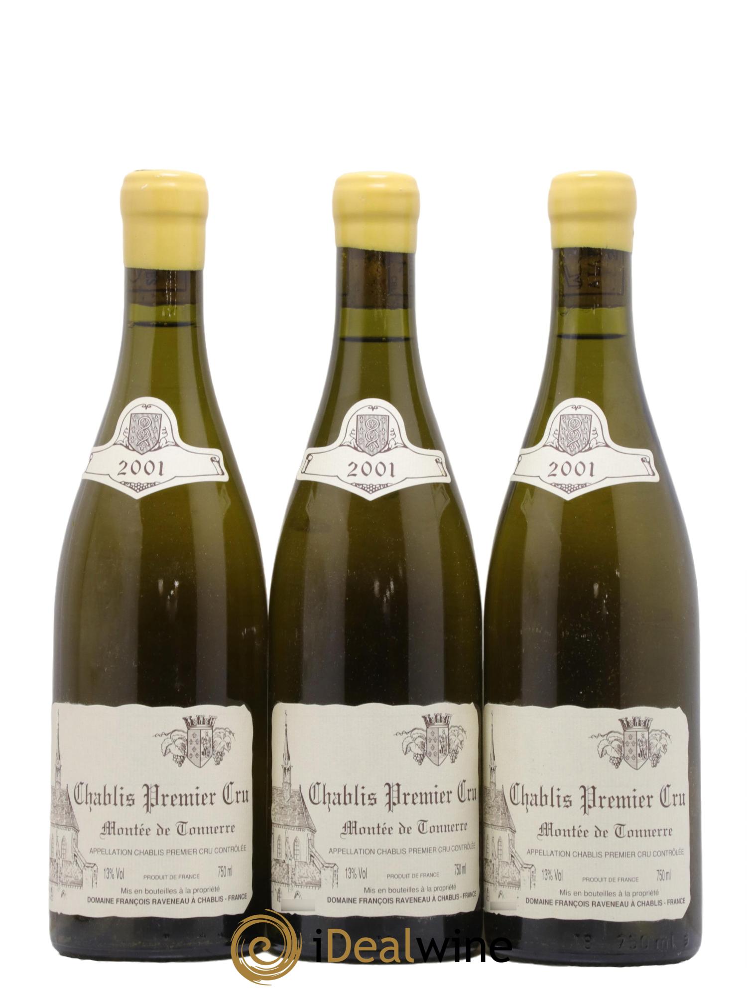 Chablis 1er Cru Montée de Tonnerre Raveneau (Domaine) 2001 - Lotto di 3 bottiglie - 0