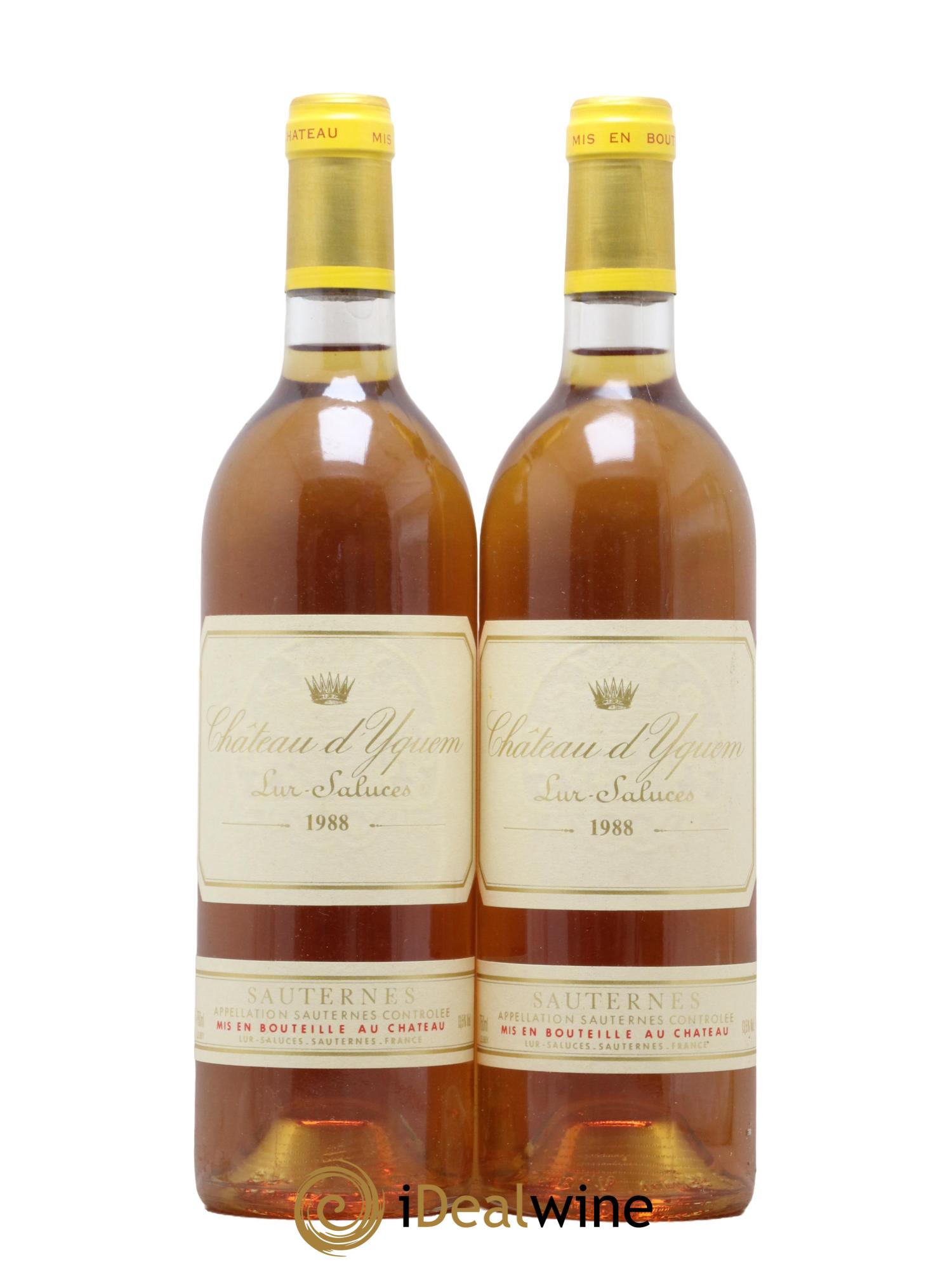 Château d' Yquem 1er Cru Classé Supérieur 1988 - Lot of 2 bottles - 0