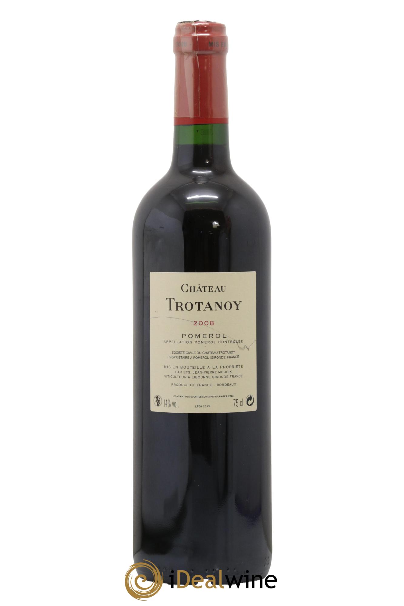 Château Trotanoy  2008 - Lot de 1 bouteille - 1