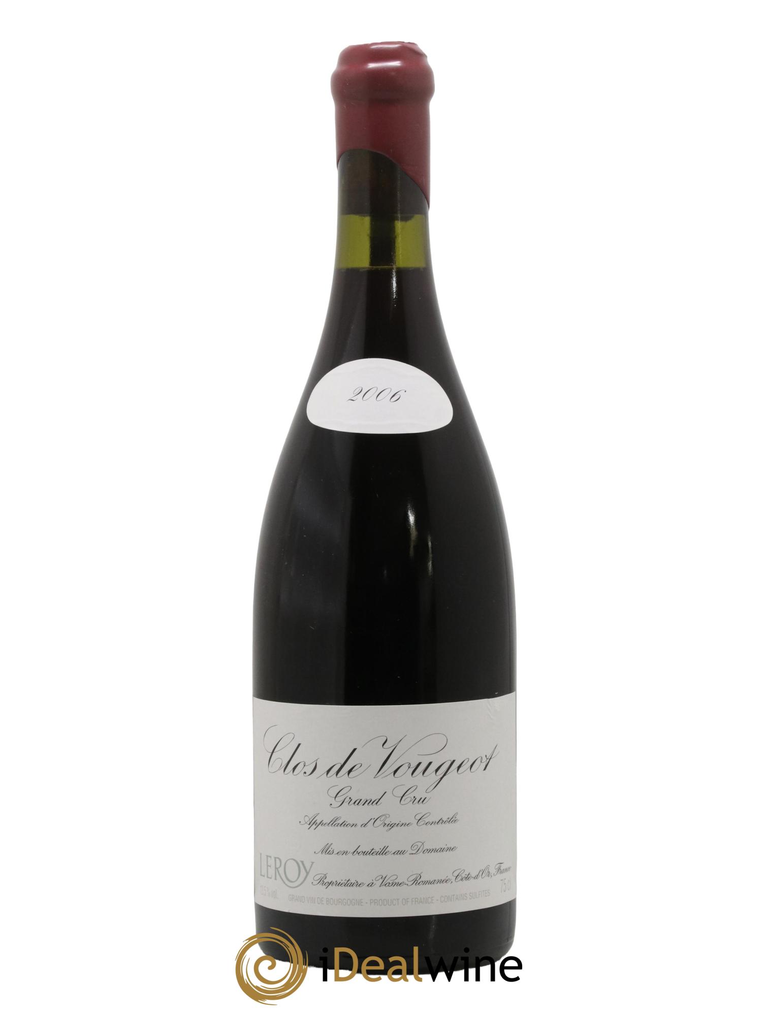 Clos de Vougeot Grand Cru Leroy (Domaine) 2006 - Lotto di 1 bottiglia - 0