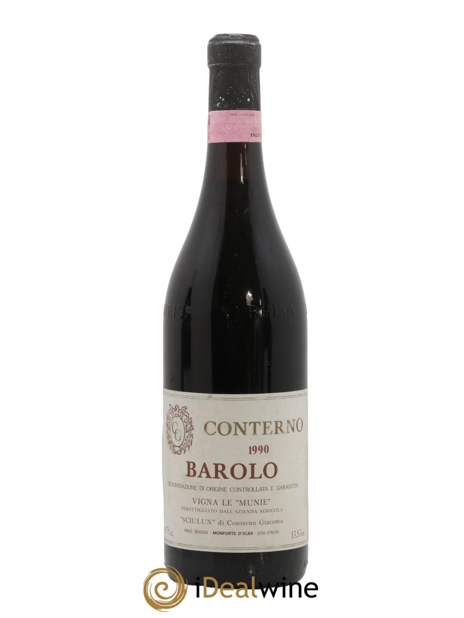 Barolo DOCG Vigna Le Munie Giacomo Conterno 1990 - Lot de 1 bouteille - 0