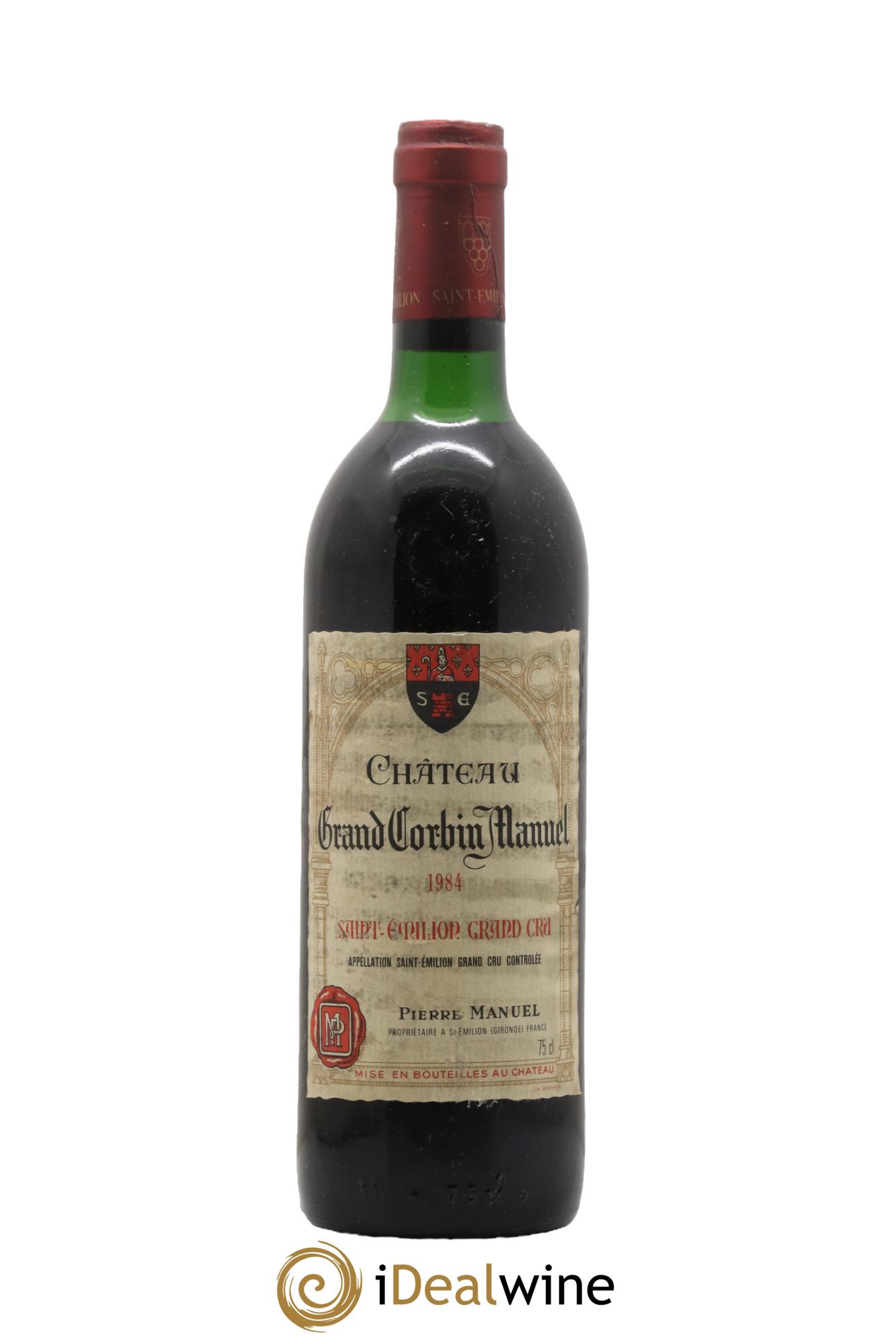 Château Grand Corbin Manuel 1984 - Posten von 1 Flasche - 0