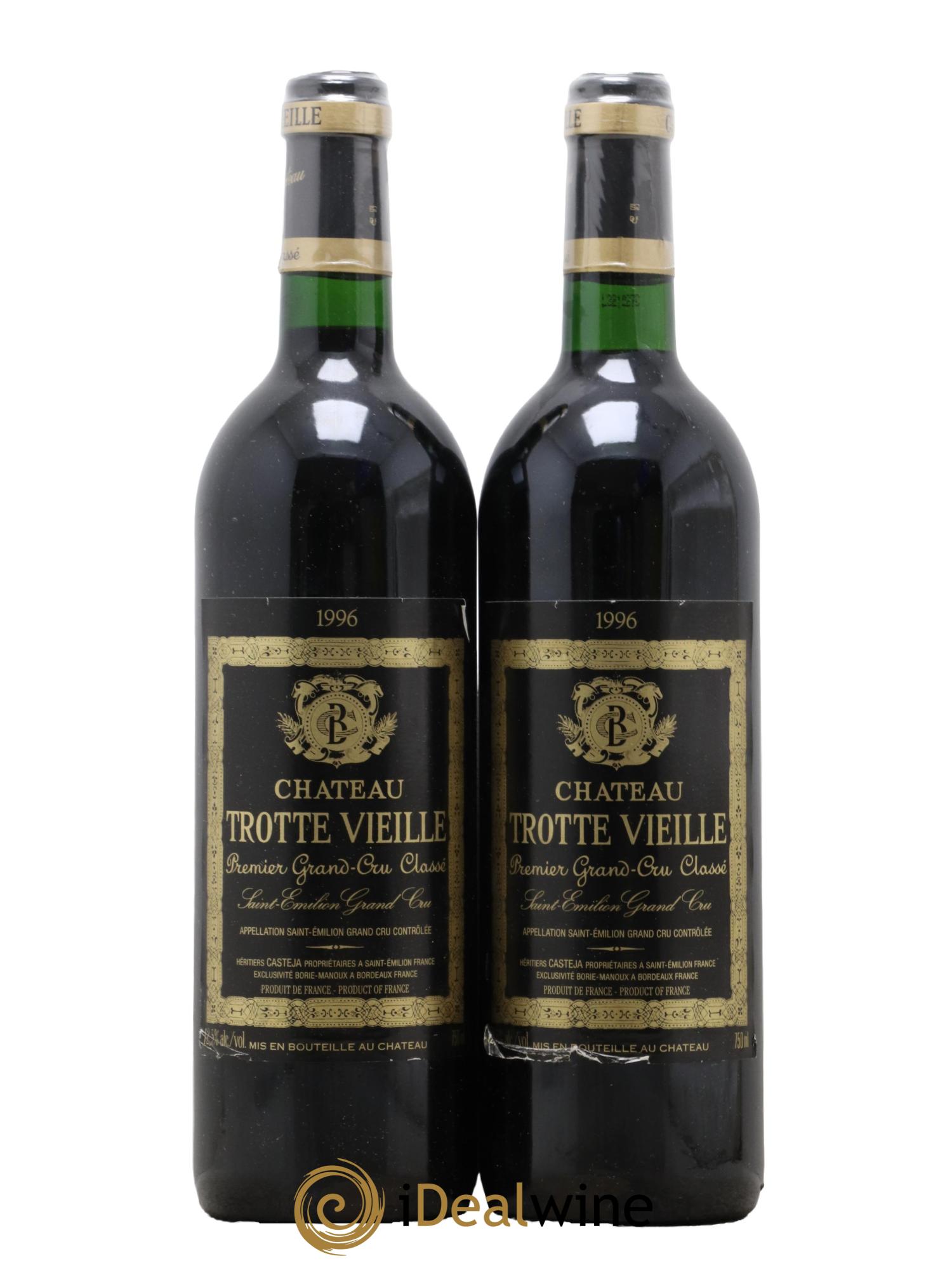 Château Trotte Vieille 1er Grand Cru Classé B 1996 - Lotto di 2 bottiglie - 0