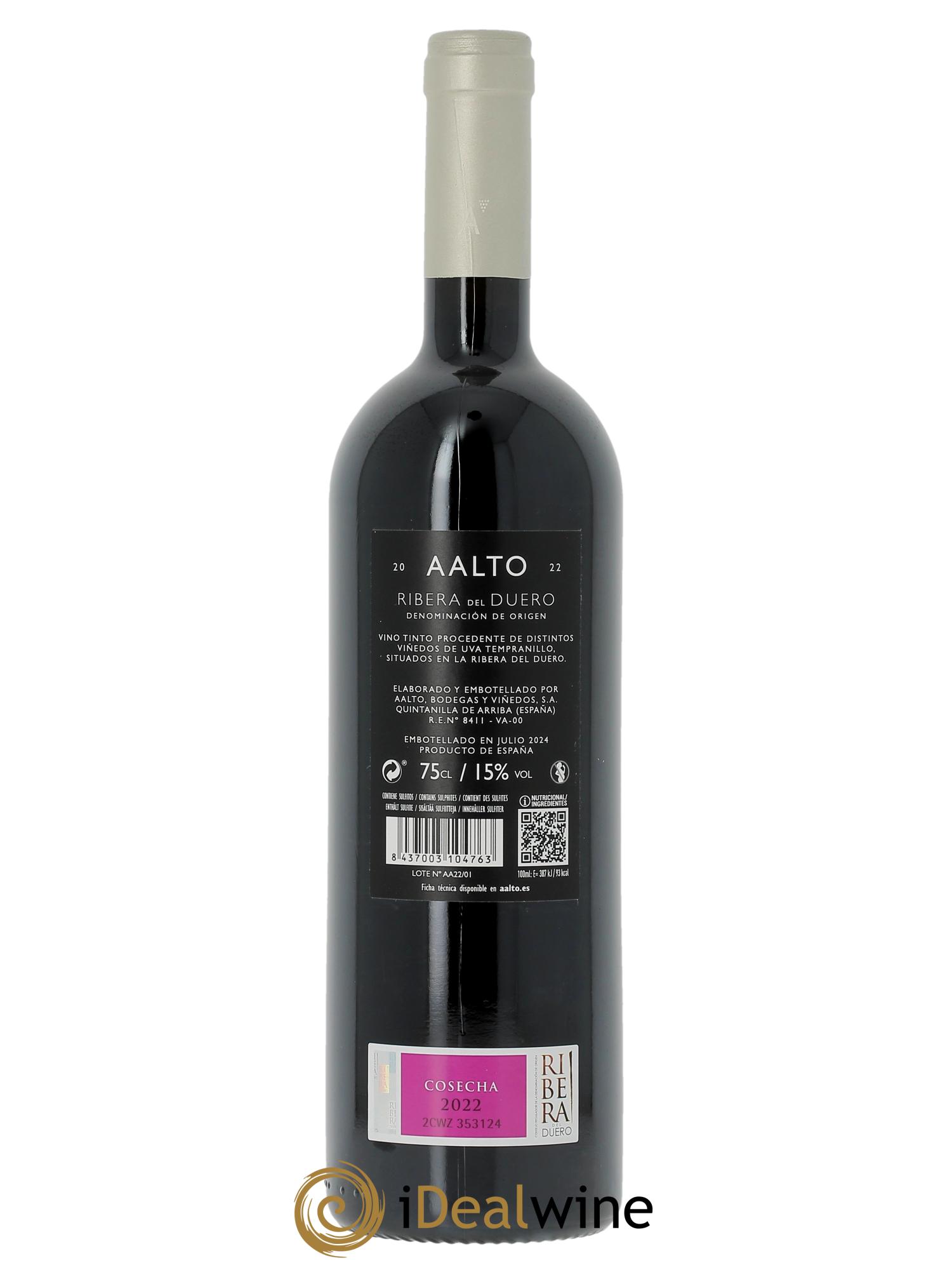 Ribera Del Duero DO Aalto Bodegas y Vinedos Aalto  2022 - Lotto di 1 bottiglia - 1