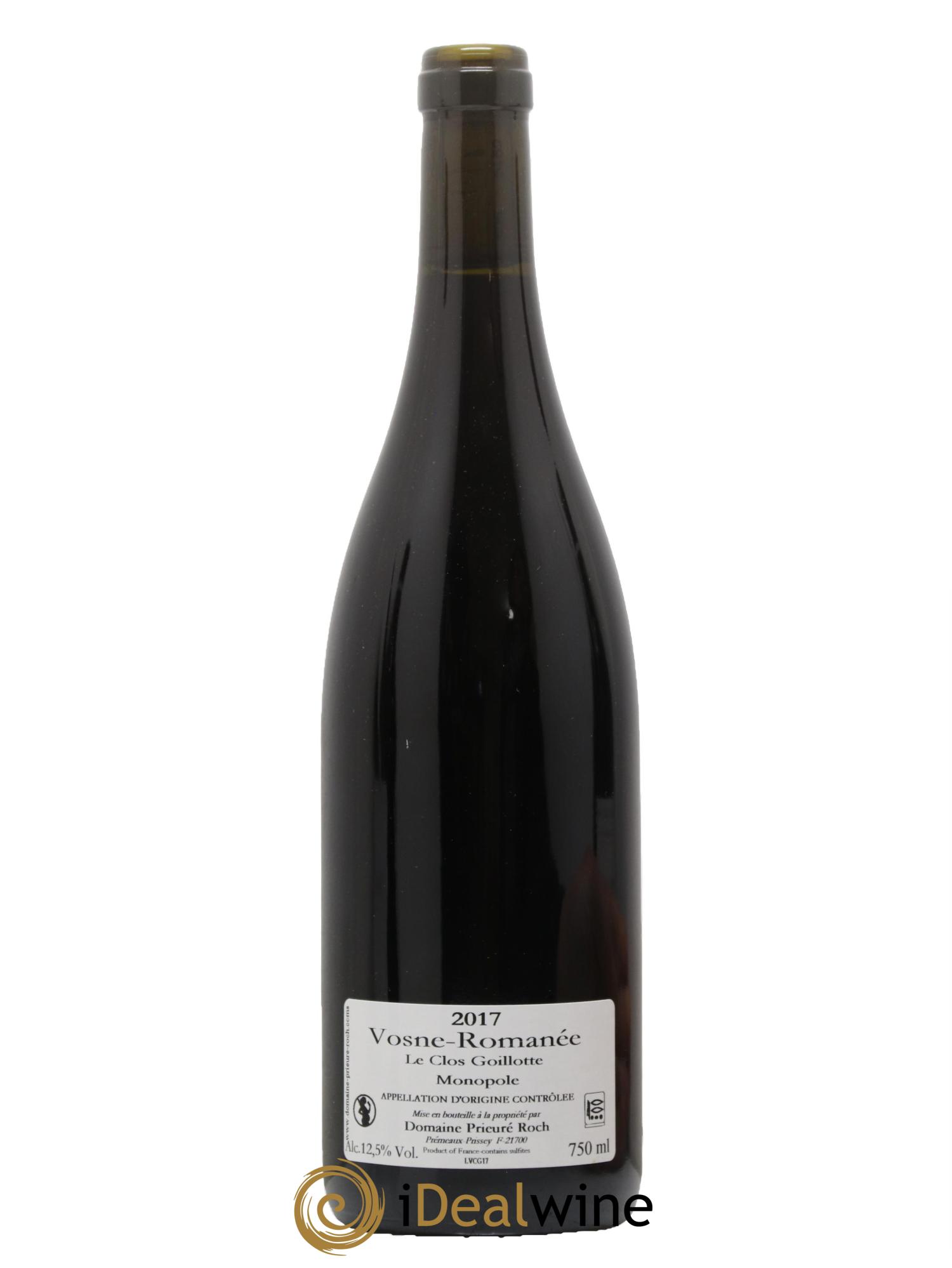 Vosne-Romanée Le Clos Goillotte Prieuré Roch 2017 - Lot de 1 bouteille - 1