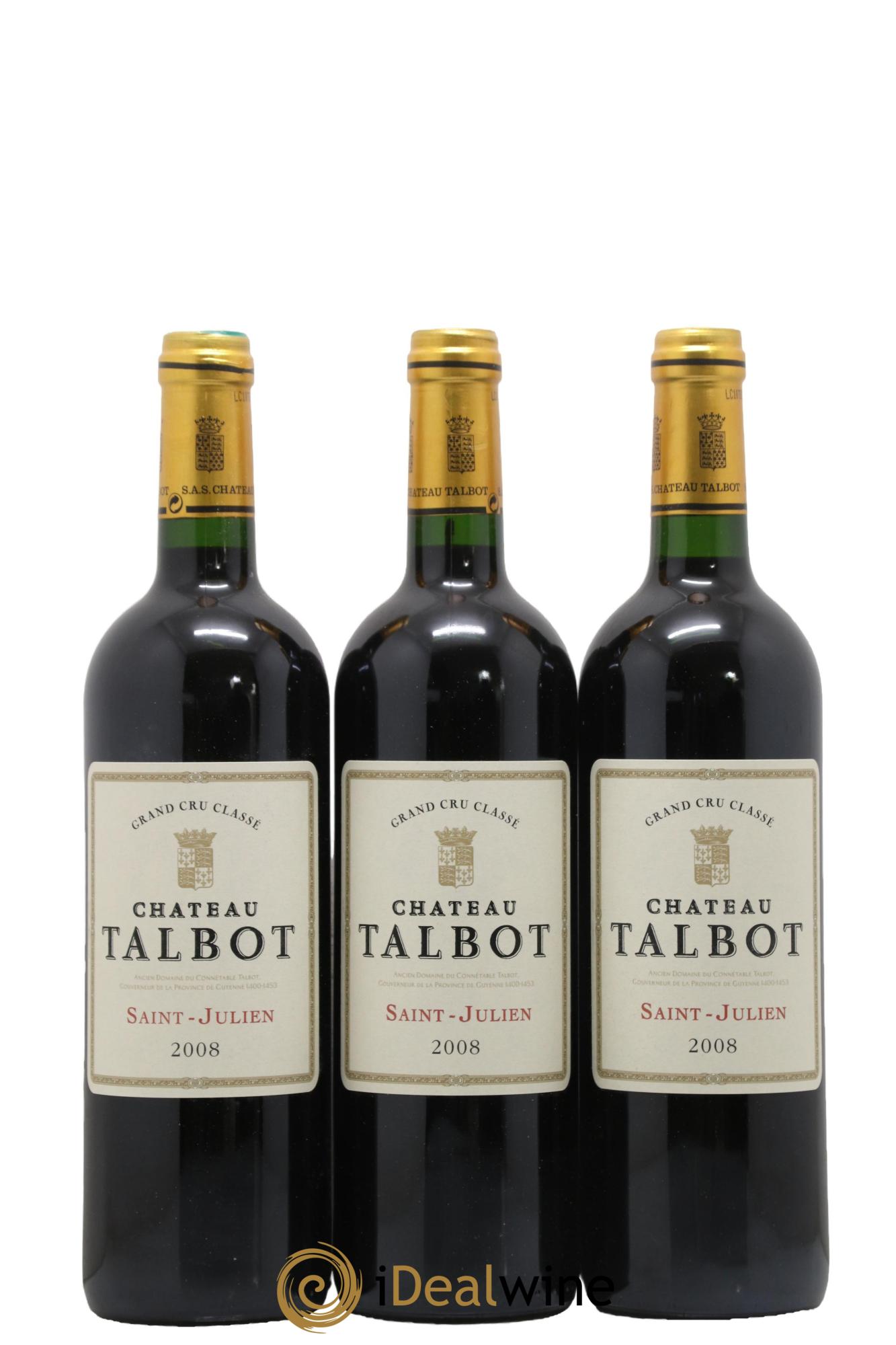 Château Talbot 4ème Grand Cru Classé 2008 - Lot of 6 bottles - 2